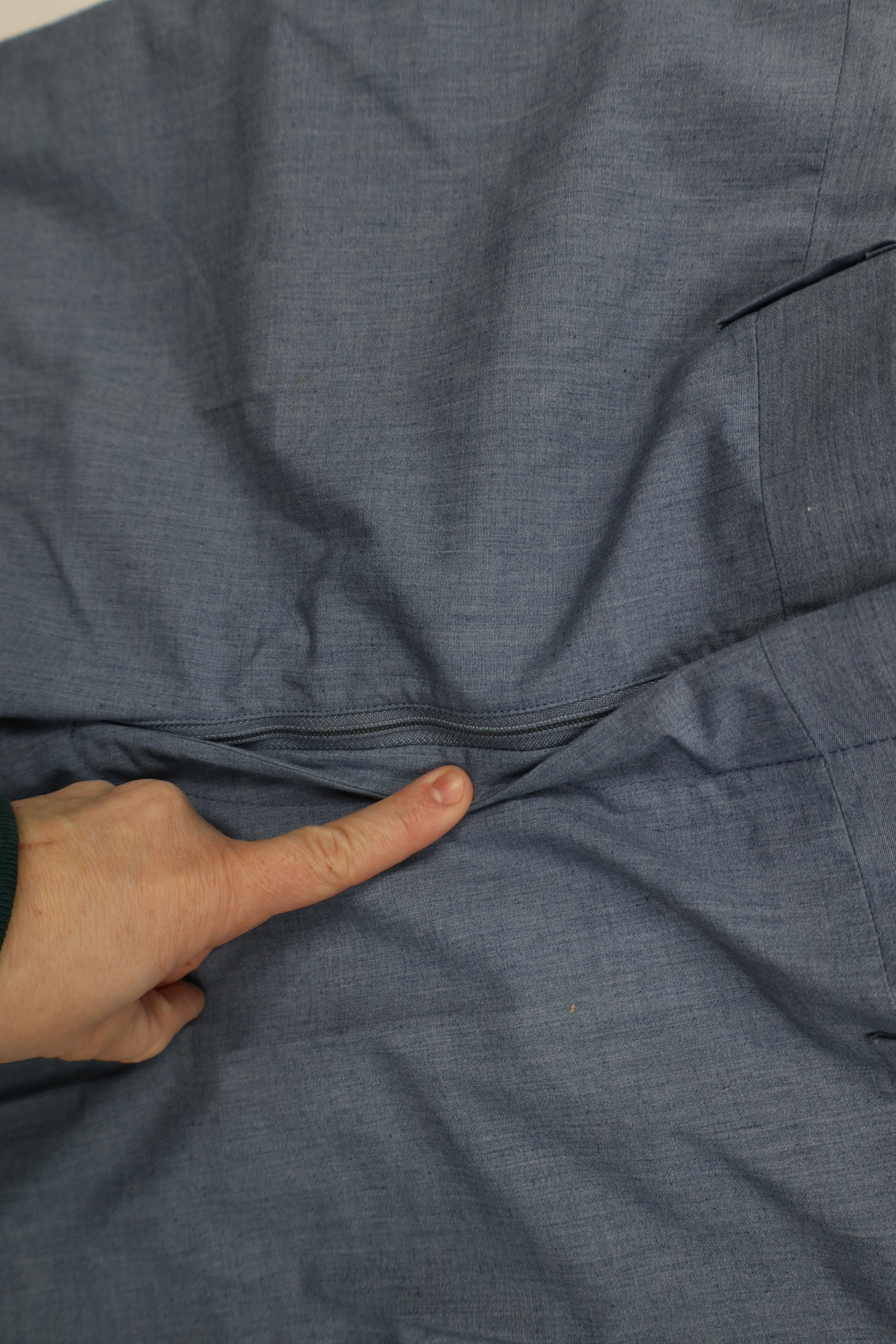 Vintage Vtg 60s 70s Streetwear Knit Chambray Wide Leg Pants USA Size US 36 / EU 52 - 7 Thumbnail