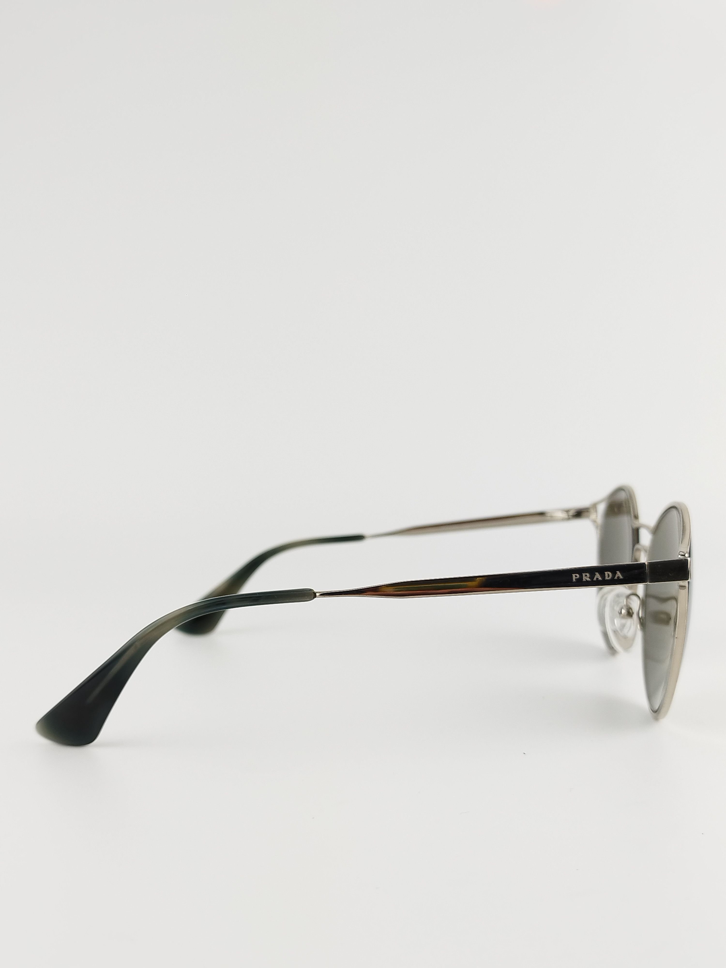 Prada Prada Metal Silver Round Sunglasses Size ONE SIZE - 4 Thumbnail
