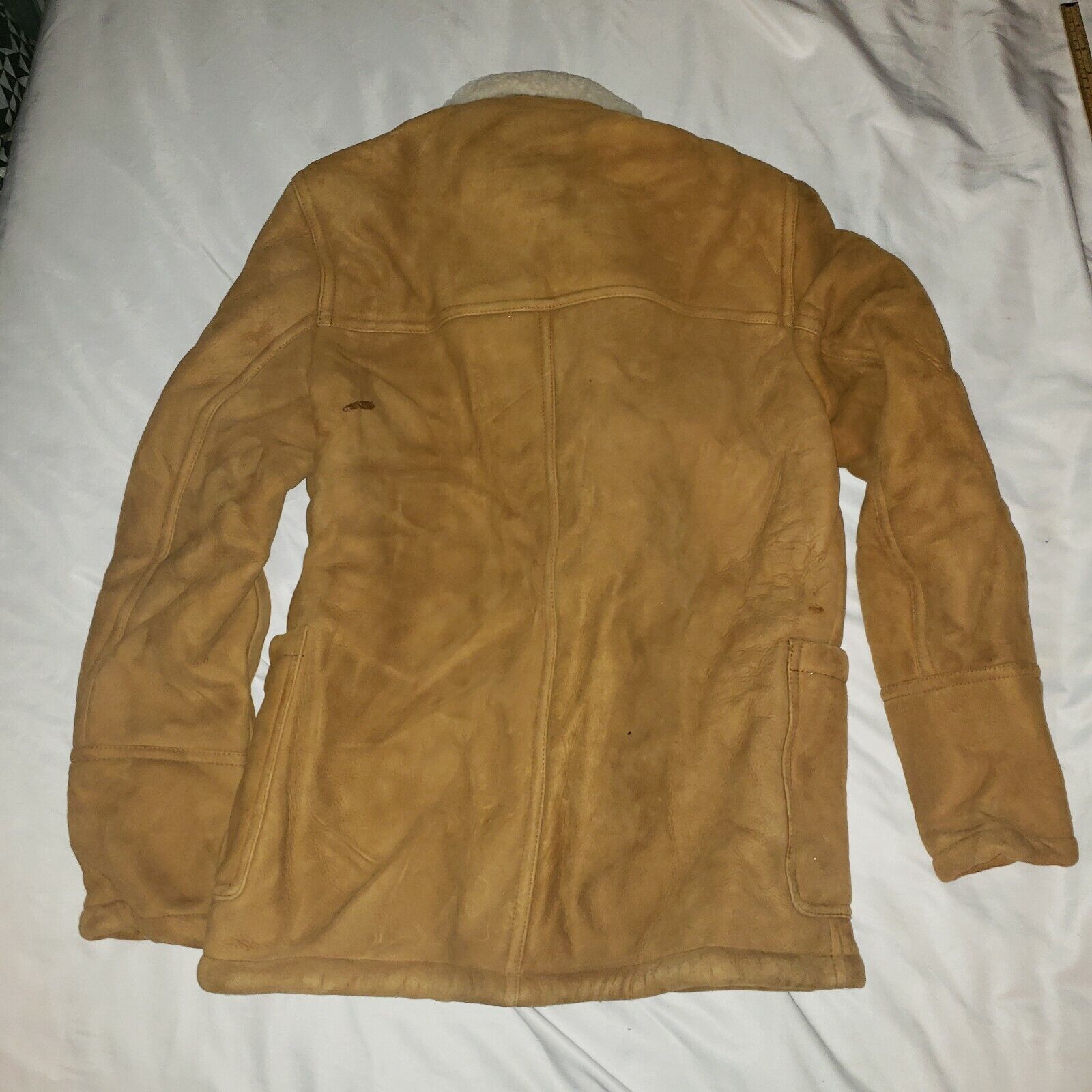 Sandro SANDRO Paris Mens Double Breasted Shearling Sheepskin Coat Size US S / EU 44-46 / 1 - 5 Thumbnail
