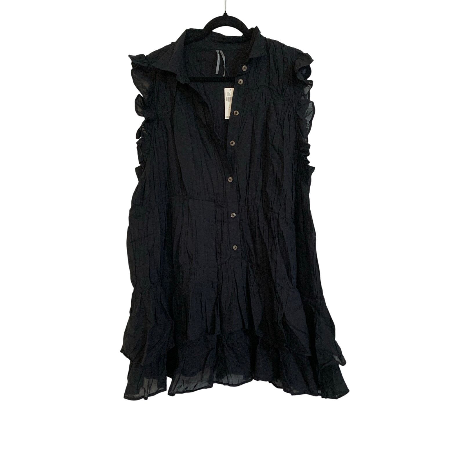 Anthropologie NWT Anthropologie Sleeveless Ruffle Mini Shirt Dress Size 3XL / US 20-22 - 4 Thumbnail