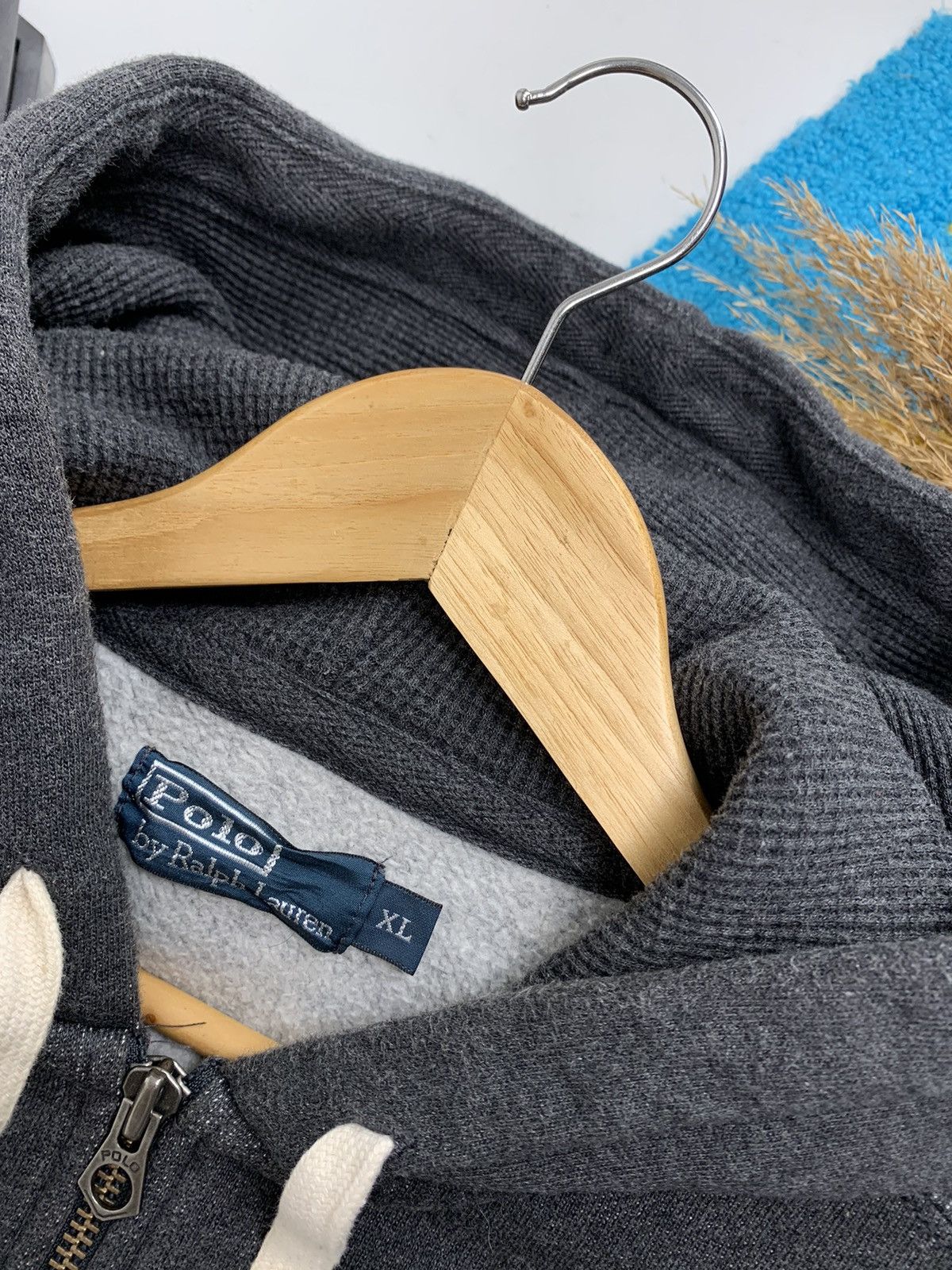 Ralph Lauren × Vintage Vintage 90’s Ralph Lauren Heavy Cotton Zip Hoodie Size US XL / EU 56 / 4 - 13 Thumbnail