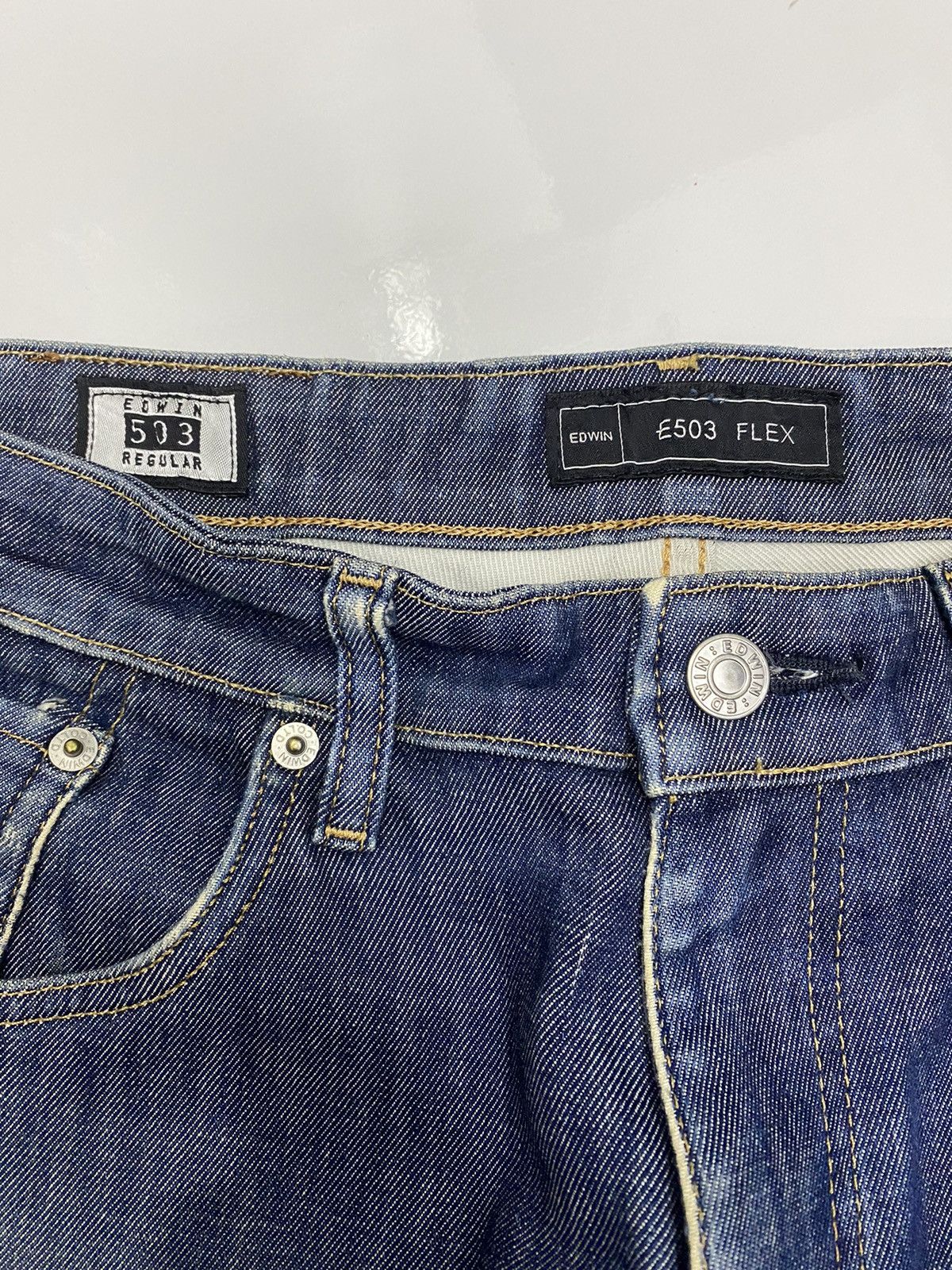 Edwin EDWIN 503FLEX BAGGY DISTRESSED DENIM UNDERCOVER STYLE DESIGN Size US 31 - 7 Thumbnail