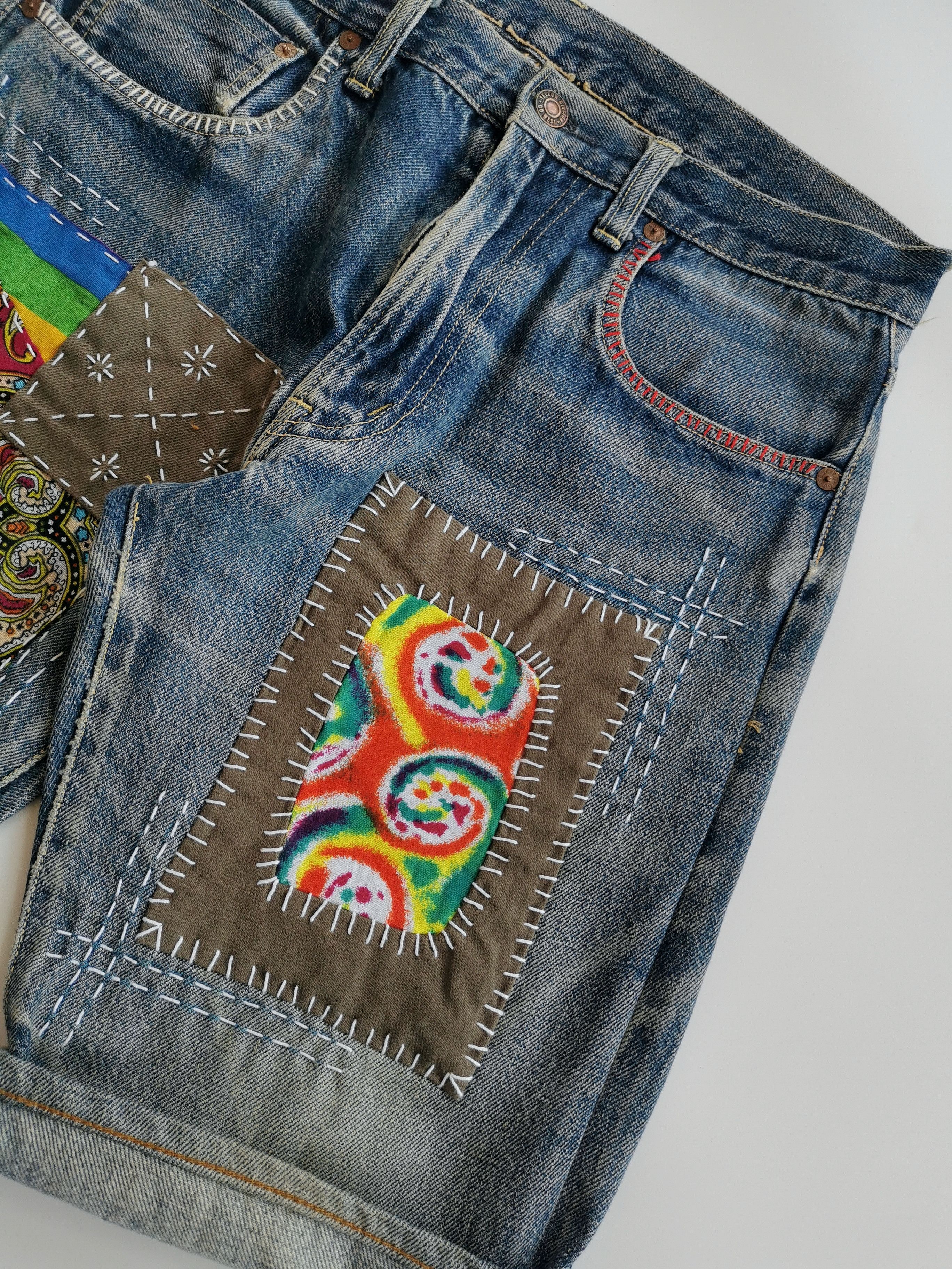 Kapital Go West Selvedge Patchwork Sashiko Size US 30 / EU 46 - 5 Thumbnail