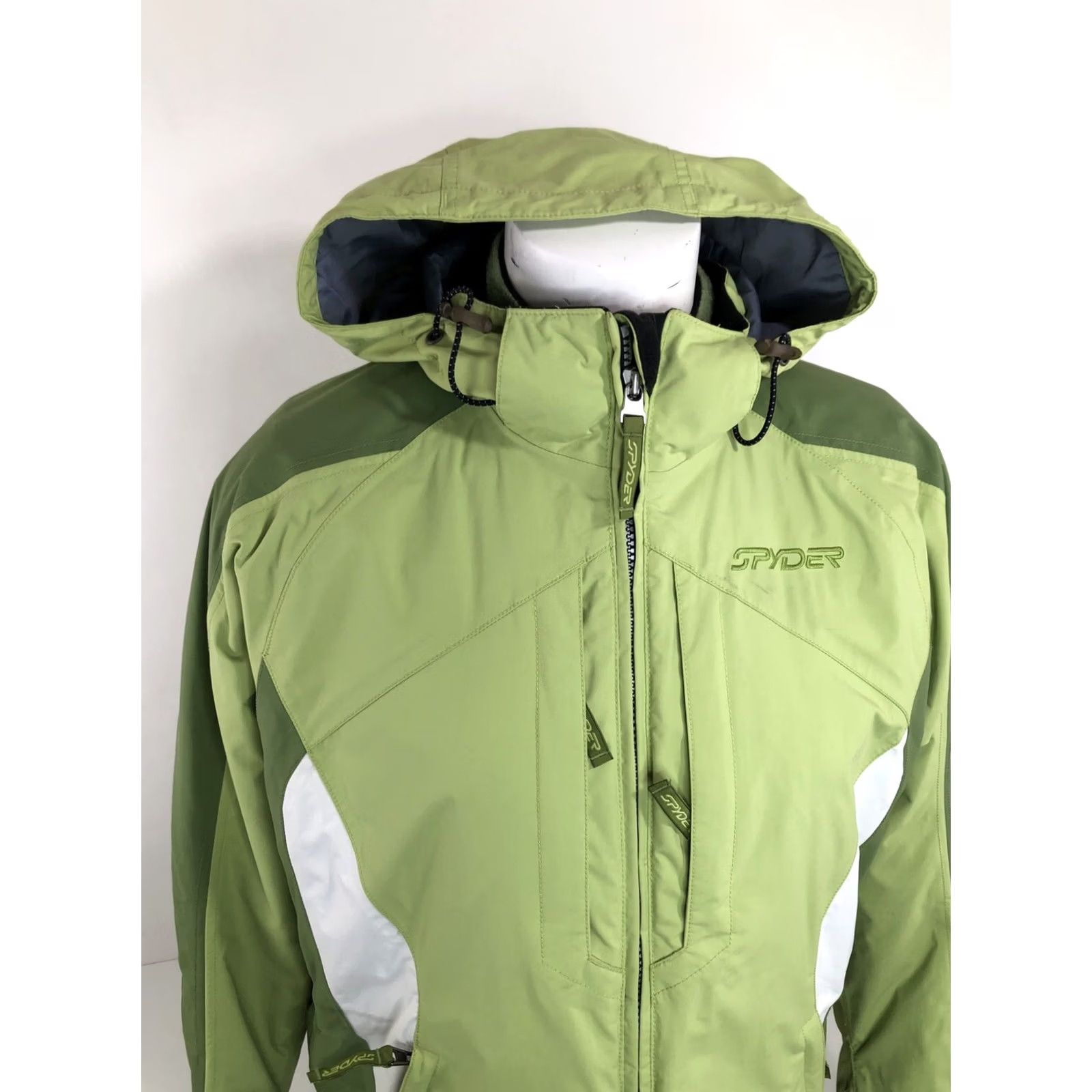 Spyder SPYDER Embroidered ZIP OUT LINER Womens US 6 Hooded Ski Winter Jacket Green - Jacket, Ski, Hooded, Embroidered, 6, Womens, Spyder, Winter, Green Size M / US 6-8 / IT 42-44 - 3 Thumbnail