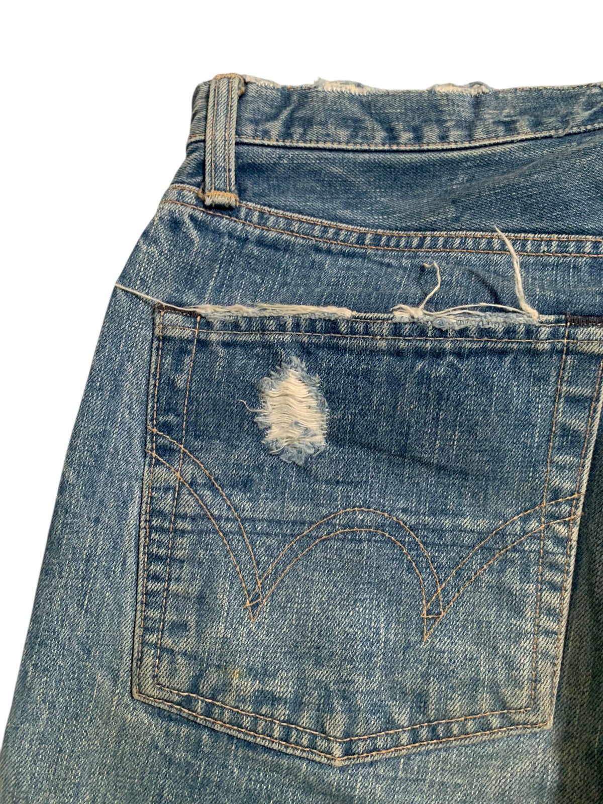 Kapital VINTAGE EDWIN 505S SELVEDGE PUNK SHORT DISRESSED DENIM Size US 32 / EU 48 - 13 Thumbnail