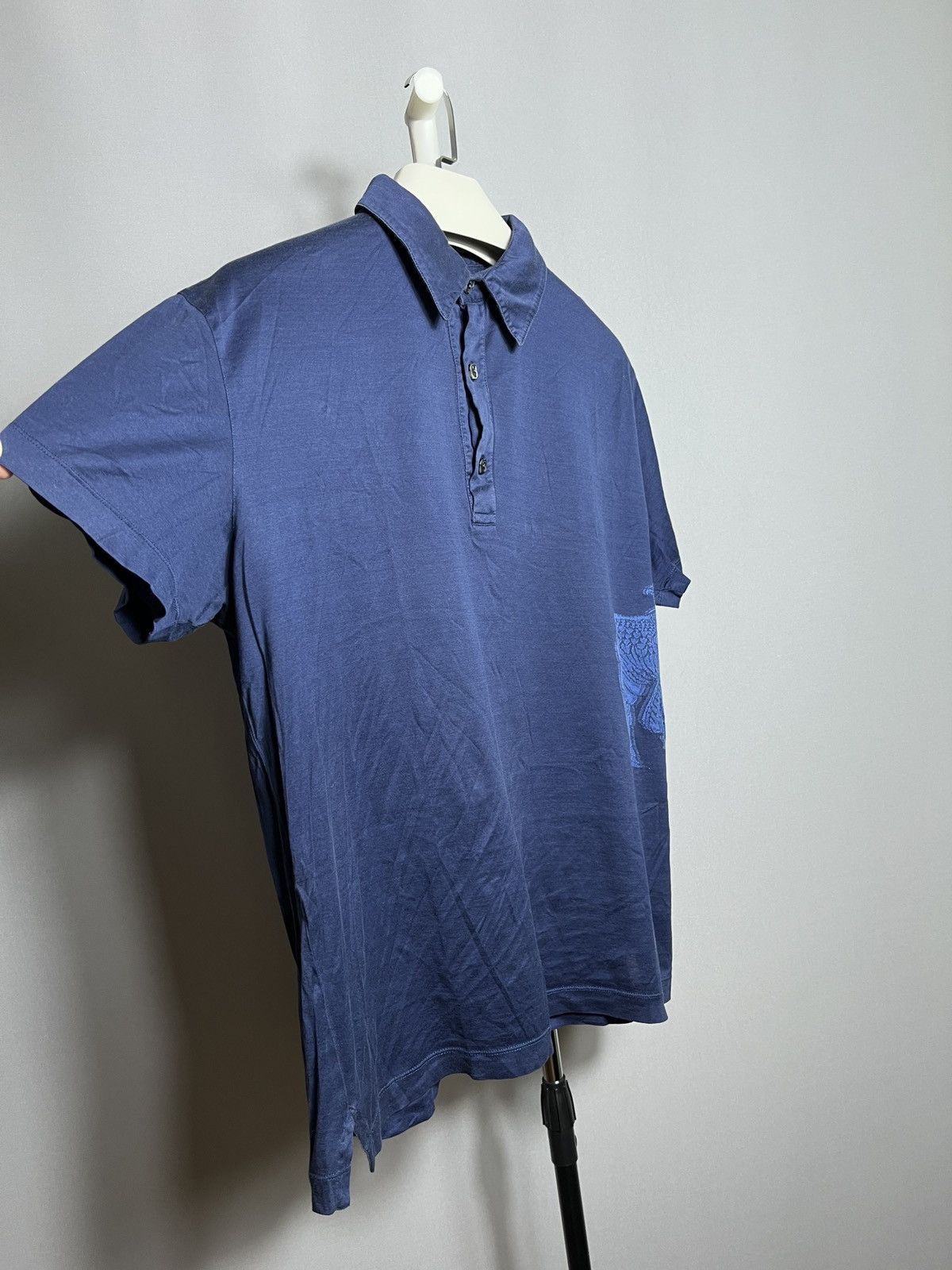 Billionaire Couture billionaire couture polo shirt blue mens italy cotton Size US XL / EU 56 / 4 - 2 Thumbnail