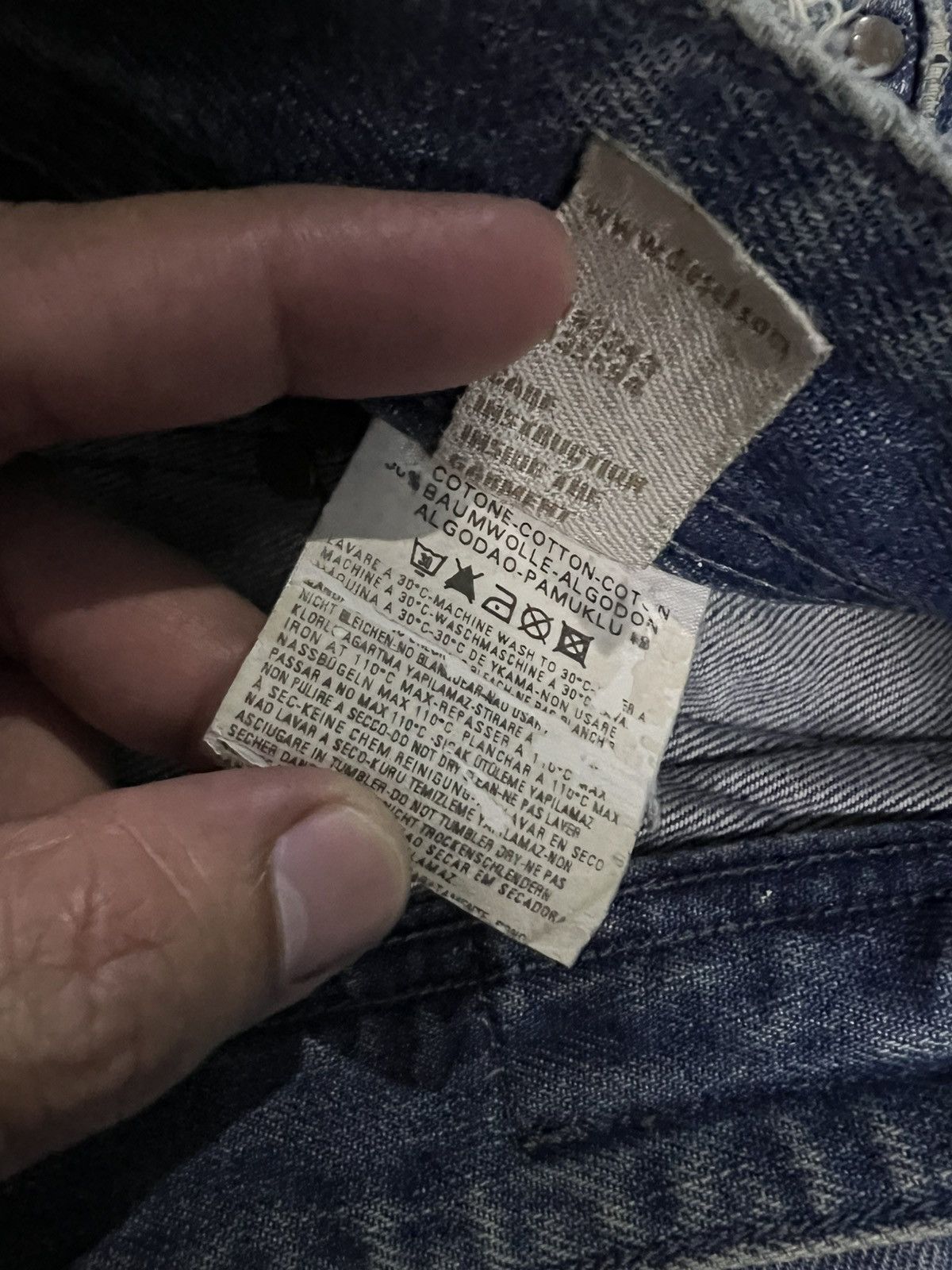 Diesel × If Six Was Nine × Japanese Brand 💥Insane 90s Diesel Industry Paddom Distressed Mud Wash Jean Size US 32 / EU 48 - 21 Thumbnail