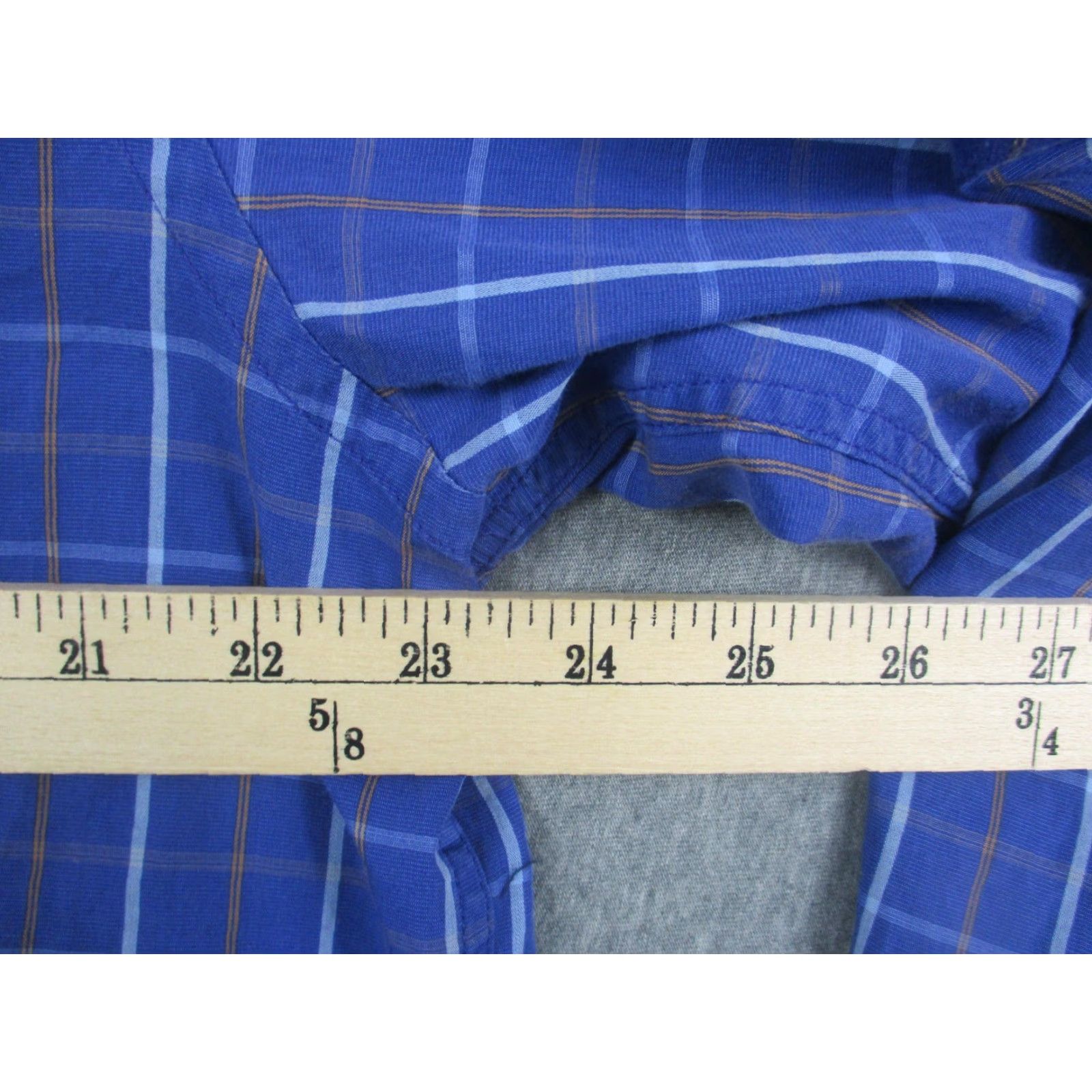 Vintage Island Place des Victoires Shirt Mens 41 Blue Plaid Button Down Made in Italy Size US L / EU 52-54 / 3 - 6 Thumbnail