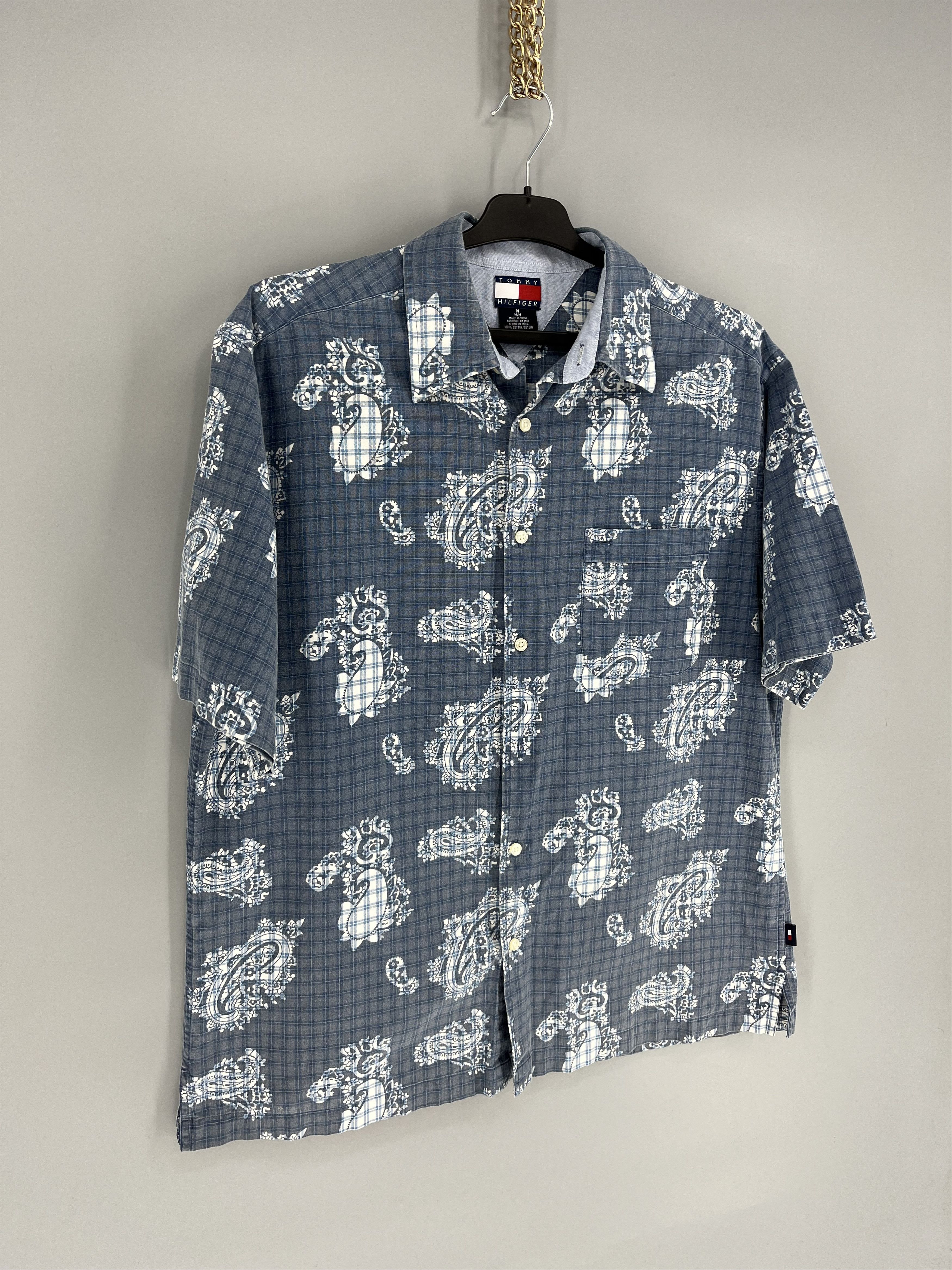 Vintage Vintage 90s Tommy Hilfiger Hawaiian Shirt Streetwear Y2K Size US M / EU 48-50 / 2 - 2 Thumbnail
