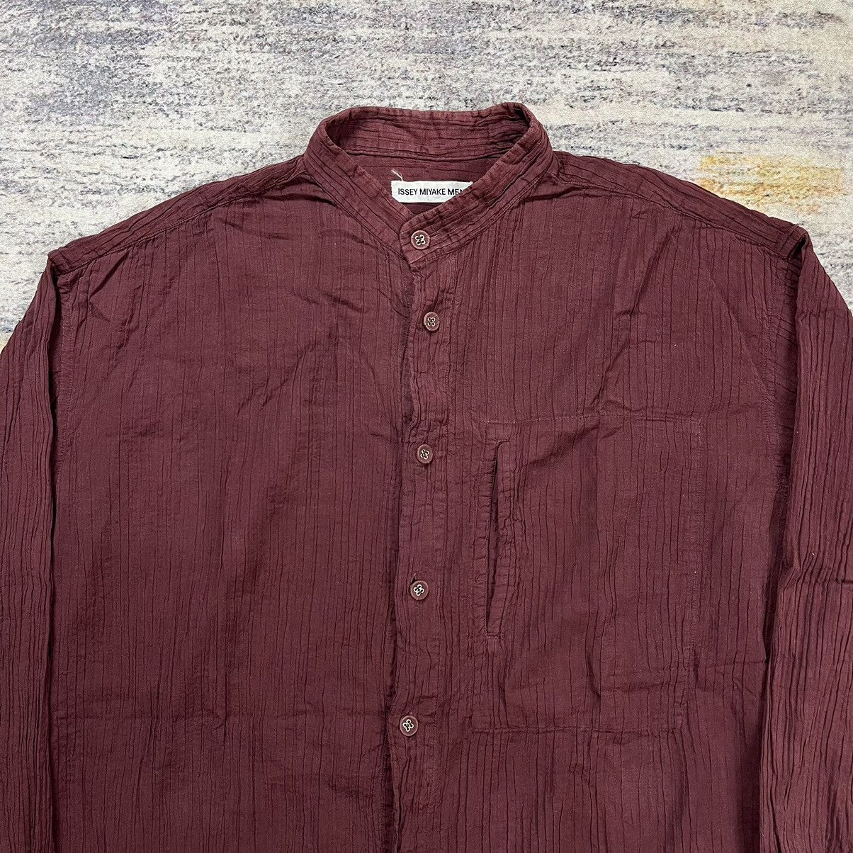 Issey Miyake × Japanese Brand Vintage Issey Miyake Men wrinkled button up shirt Size US M / EU 48-50 / 2 - 3 Thumbnail
