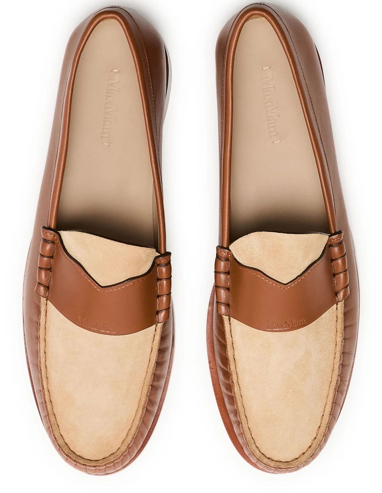 Max Mara MAX MARA Bimoc Brown Leather Loafers New & Authentic Size US 6 / IT 36 - 4 Thumbnail