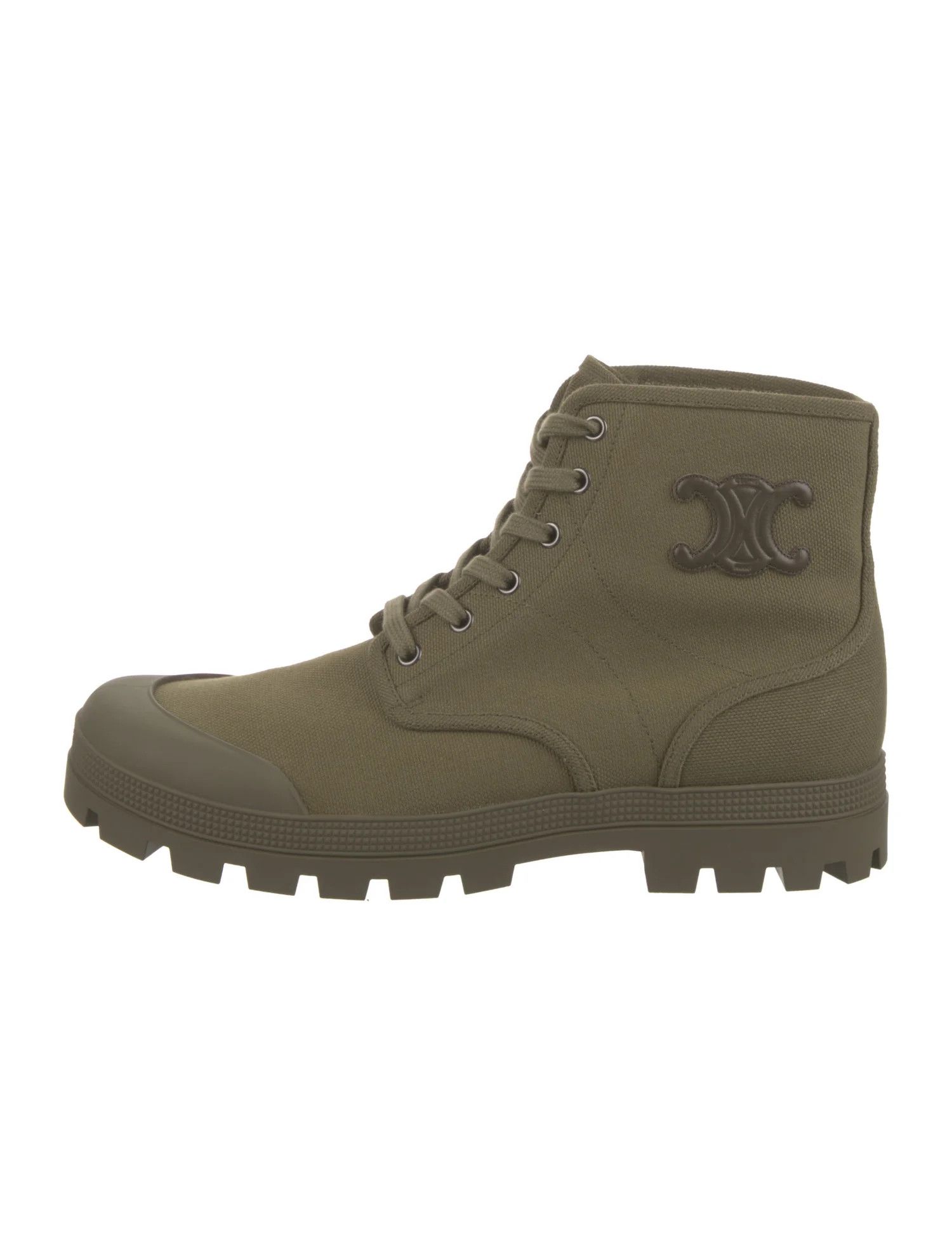 Celine o1bcso1str0924 Patapans Lace Up Boot Triomphe Patch Canvas Size US 8 / IT 38 - 3 Thumbnail