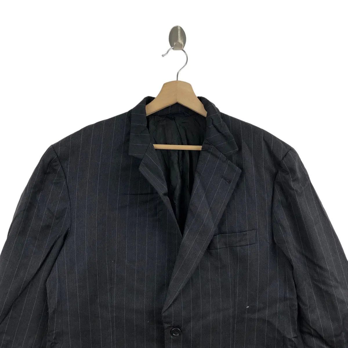 Burberry Vtg BURBERRY LONDON Norman Stockton Striped Blazer 2 Button Size 44R - 2 Thumbnail