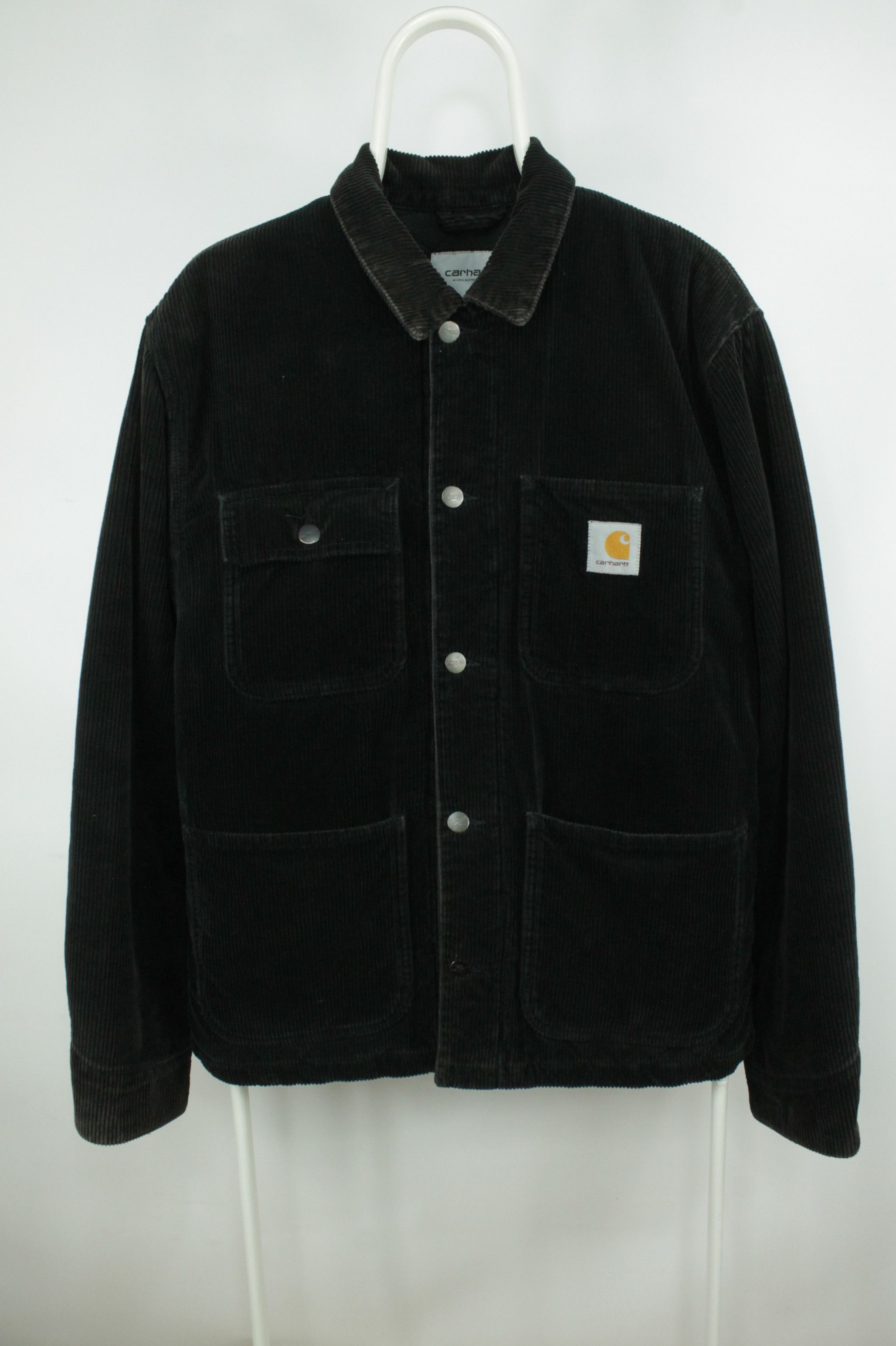 Carhartt Wip Carhartt WIP Black Corduroy Michigan Coat Men's Size US M / EU 48-50 / 2 - 1 Thumbnail
