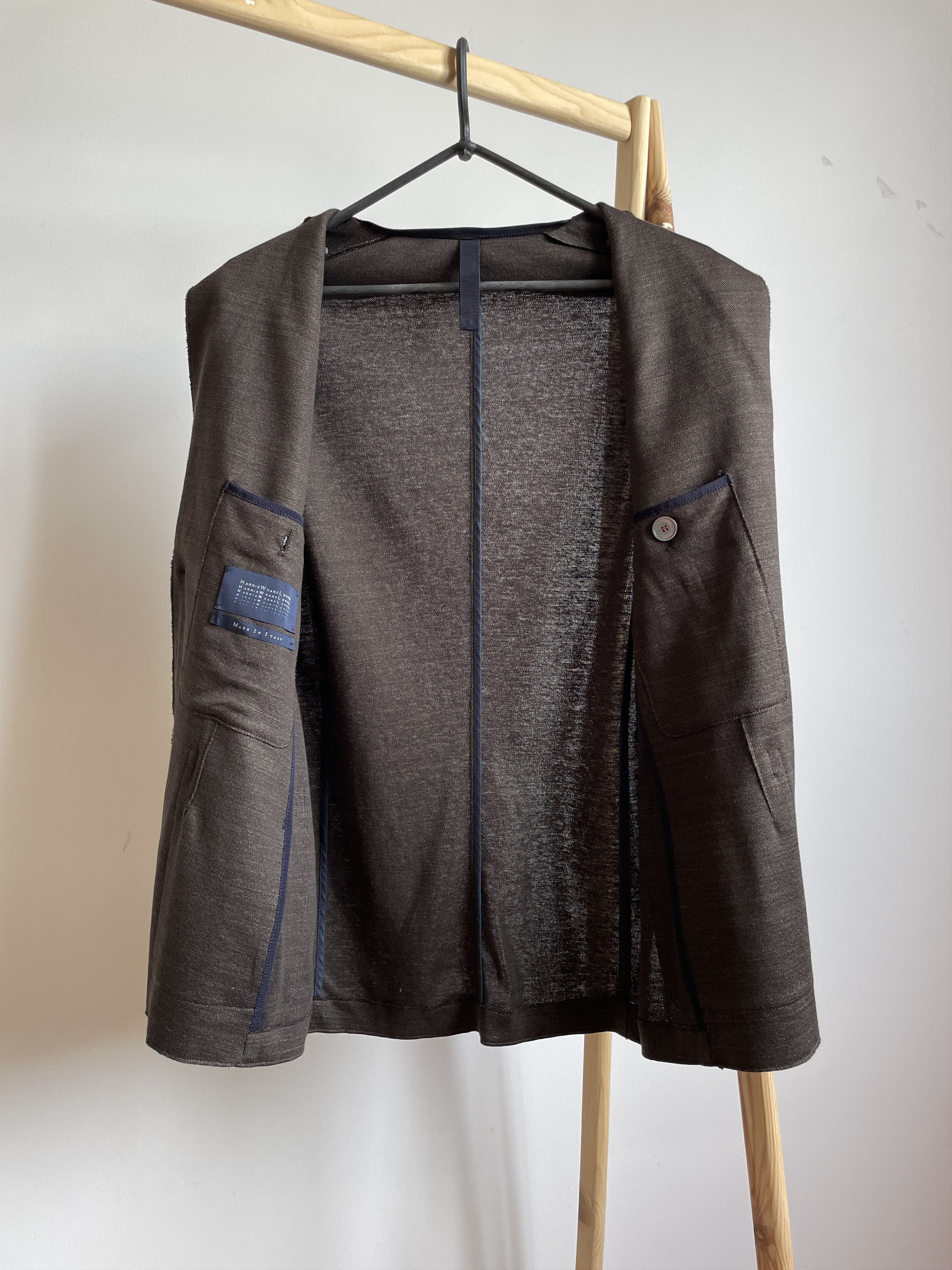 Harris Wharf London Harris Wharf London Linen/Cotton Unstructured Blazer Size 36R - 3 Thumbnail
