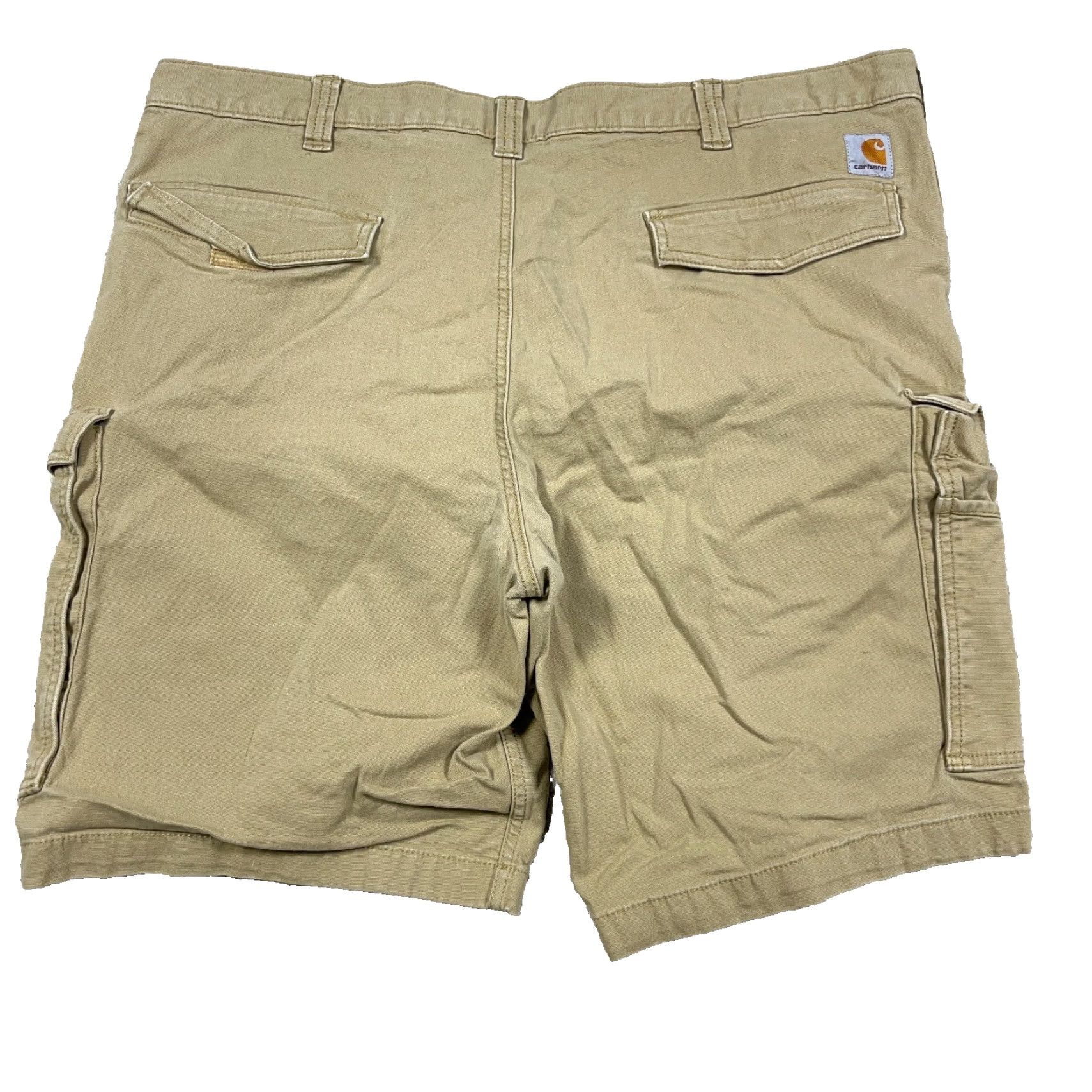 Carhartt Carhartt Shorts Men 44 Tan Brown Duck Canvas Cargo Relaxed Fit Utility Work Wear Cargo Pocket Pockets Zipper Front Button Logo Casual Workwear 90s? Size US 44 / EU 60 - 2 Thumbnail