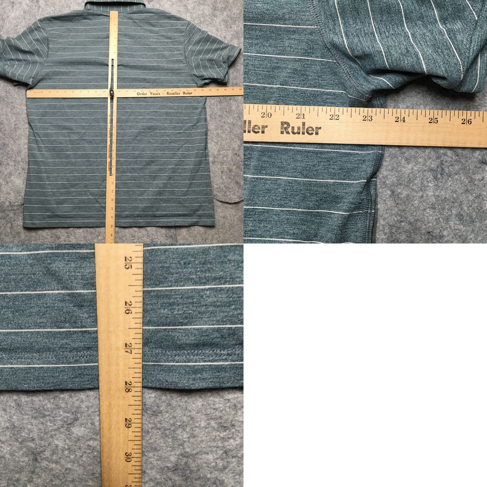 Lululemon Lululemon Polo Shirt Mens XL Blue Striped Performance Golf Heavy Woven Short Sleeve Folded Collar Polo Size US XL / EU 56 / 4 - 8 Thumbnail
