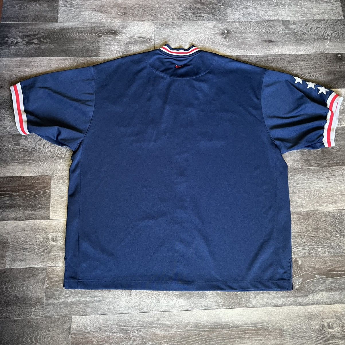 NBA × Nike × Vintage Vintage Nike New Jersey Nets Throwback Warm Up Jersey 1980 Size US XXL / EU 58 / 5 - 2 Thumbnail