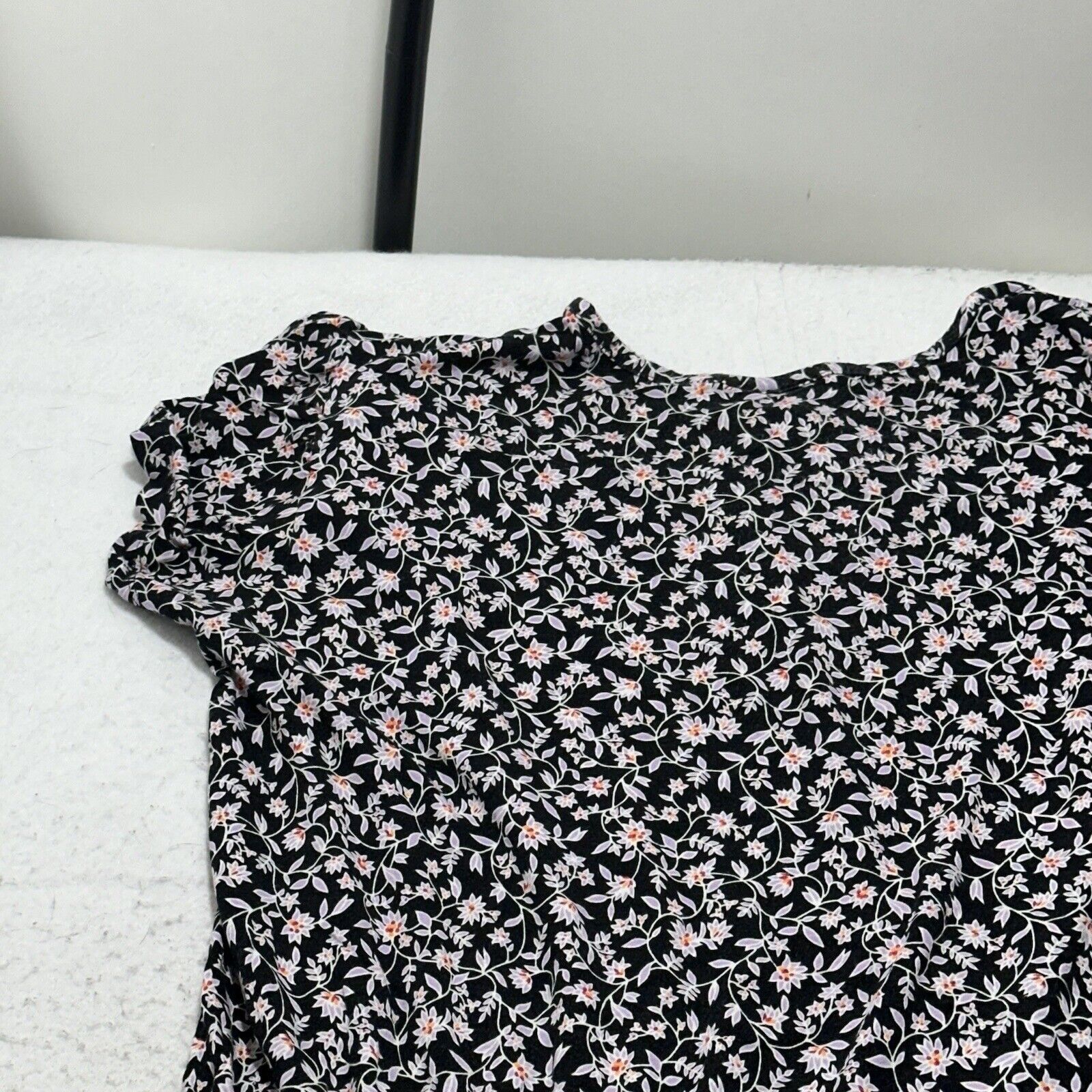 Other A.N.A XL Cap Sleeve Black Purple Floral Dress Pullover Size XL / US 12-14 / IT 48-50 - 11 Thumbnail