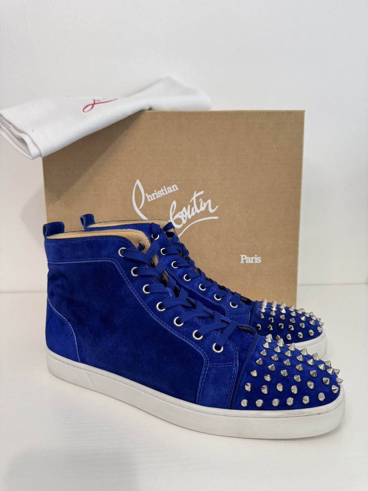 Louis Vuitton Christian Louboutin Lou Spikes Orlato Sneakers – Sz 45.5 Size US 12.5 / EU 45-46 - 1 Thumbnail