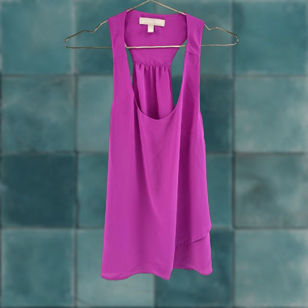 Banana Republic Banana Republic Tank Top Womens Small Pink Fuchsia Racerback Sleeveless Pullover Size S / US 4 / IT 40 - 1 Thumbnail