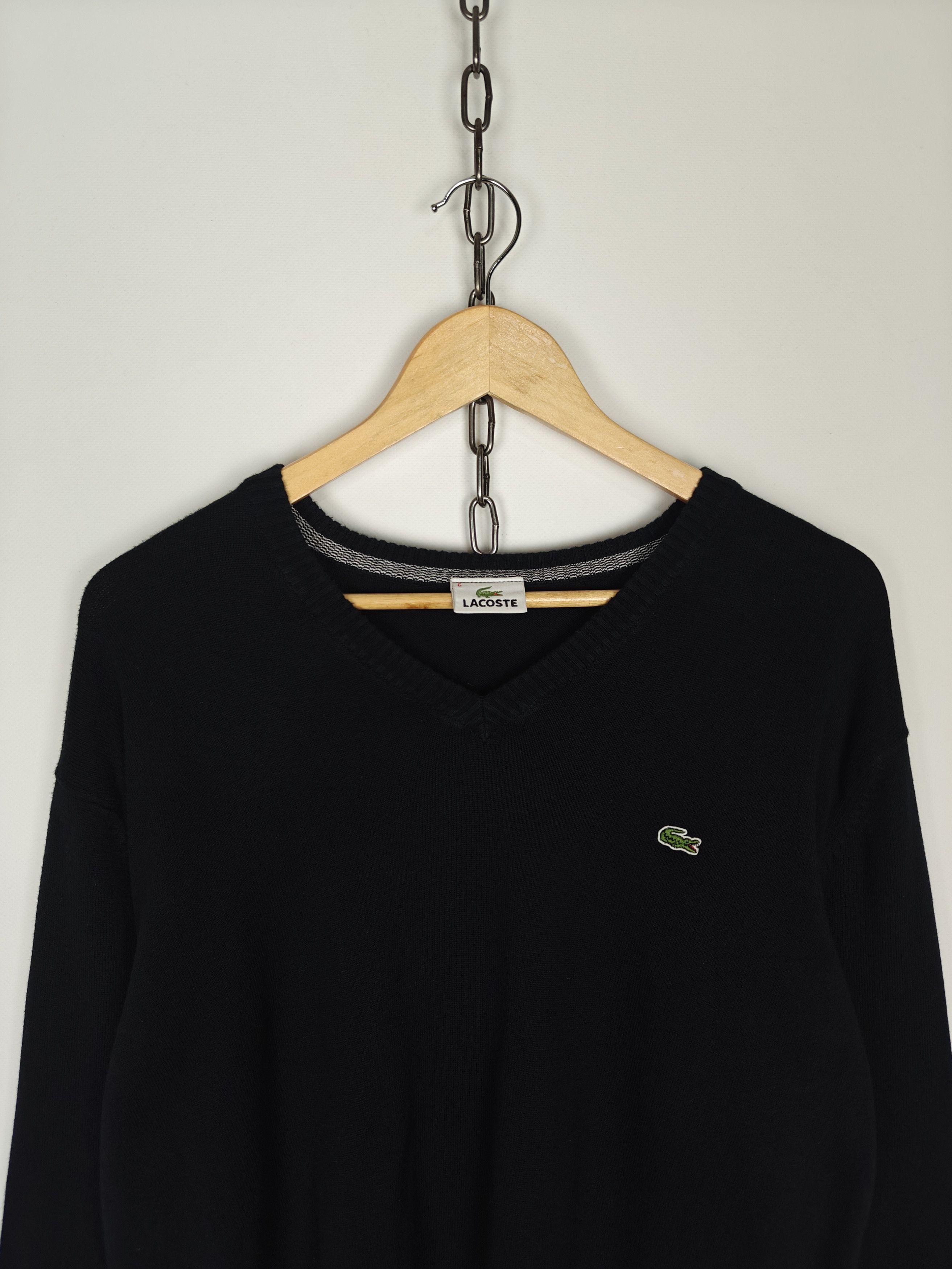 Lacoste Lacoste Sweater Pullover Logo Black size 6 Size US XL / EU 56 / 4 - 2 Thumbnail