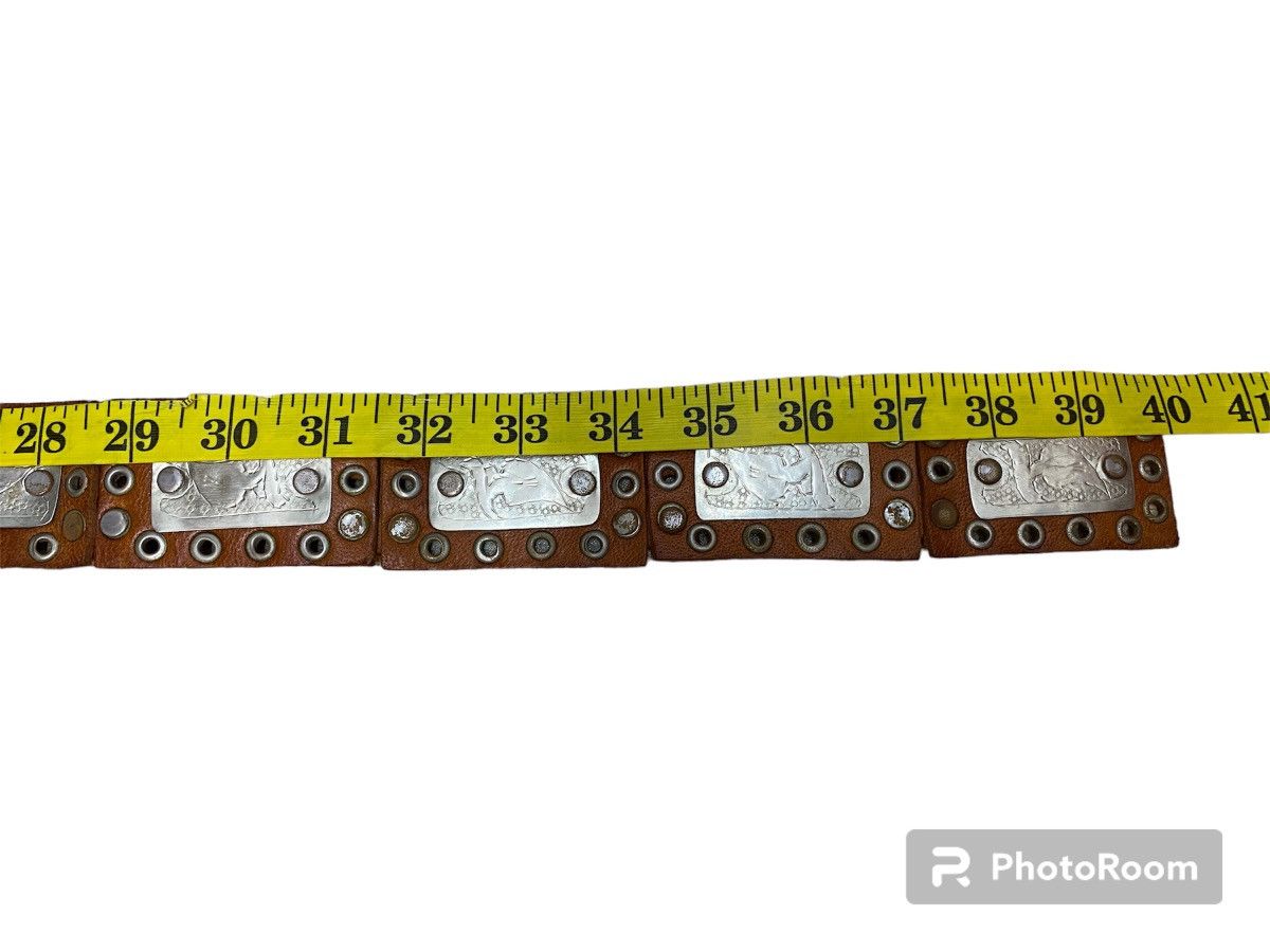 Designer RARE🔥 Agnes B Leather Studded Belt Size 32 - 8 Thumbnail