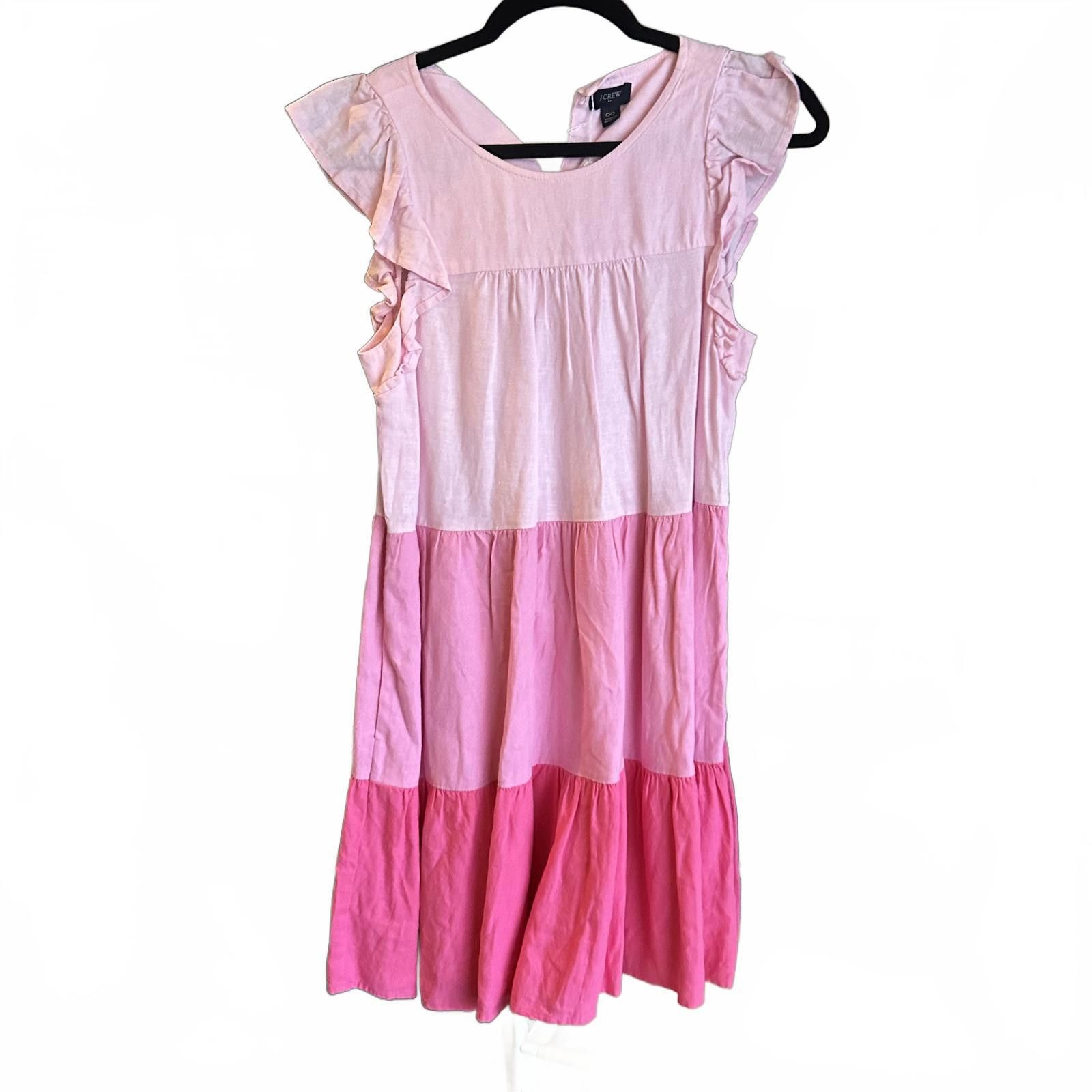 J.Crew J.Crew Pink Ruffled Summer Dress Size XXS / US 00 / IT 34 - 1 Thumbnail
