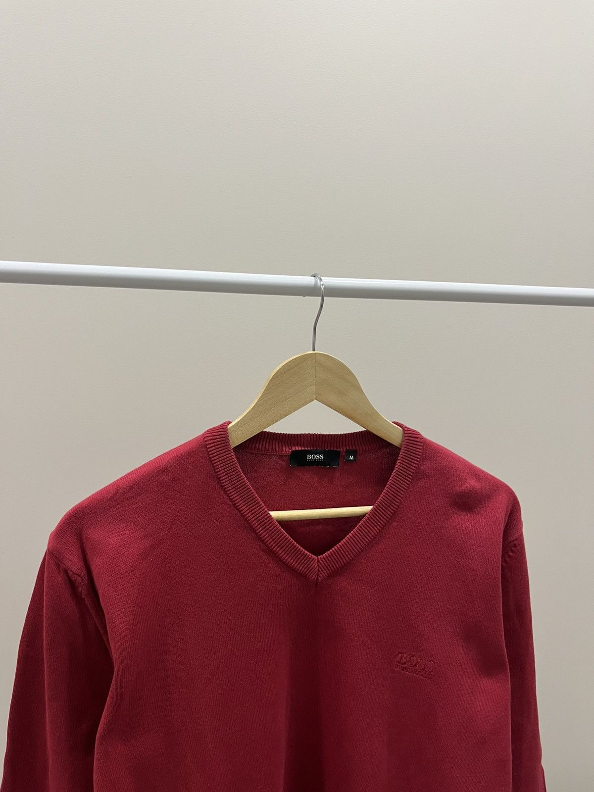 Hugo Boss Hugo Boss Merino Wool V-Neck Jumper Sweater Size US M / EU 48-50 / 2 - 2 Thumbnail
