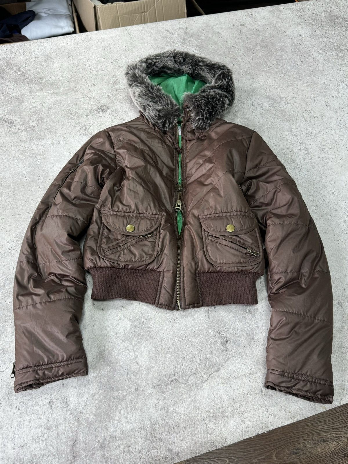 Hysteric Glamour Vintage Multi-zip Fur Hood Hysteric Glamour Style Bomber Size US S / EU 44-46 / 1 - 2 Thumbnail