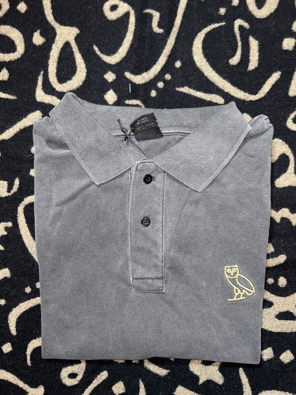 October's Very Own OVO GARMENT DYE BLACK POLO Size US XL / EU 56 / 4 - 1 Thumbnail