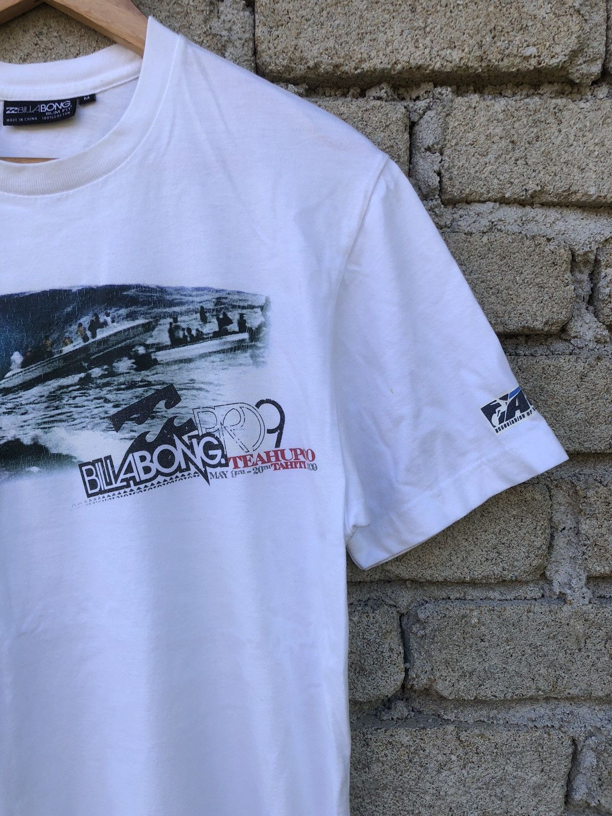 Billabong Vintage Y2K Billabong PRO 9 Teahupoo Tahiti Tshirt Size US M / EU 48-50 / 2 - 6 Thumbnail