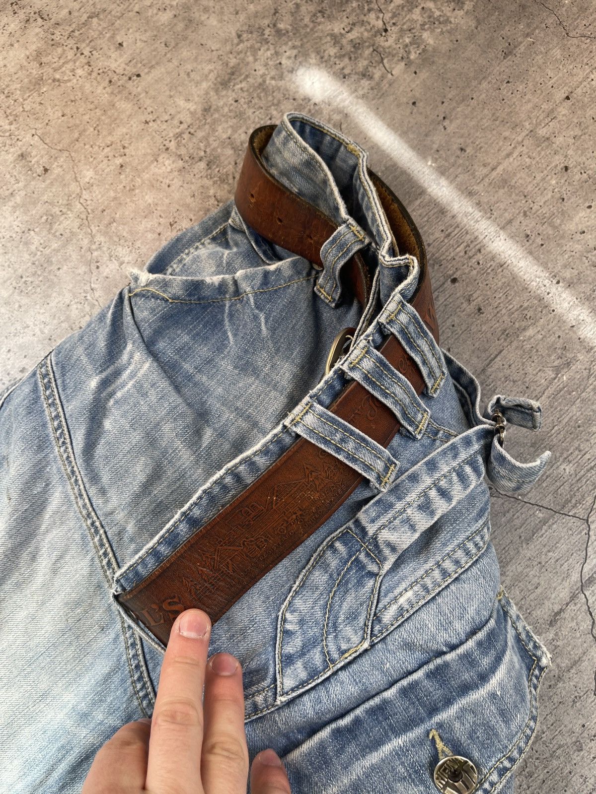 Leather × Vintage Vintage leather belt jack daniels orginal 00s Size ONE SIZE - 6 Thumbnail