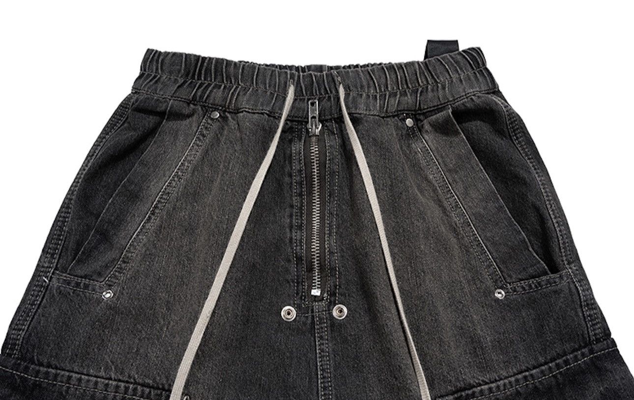 Designer × Japanese Brand × Jean Hombre Drawstring Elastic Baggy Cargo Jeans y2k Size US 34 / EU 50 - 7 Thumbnail