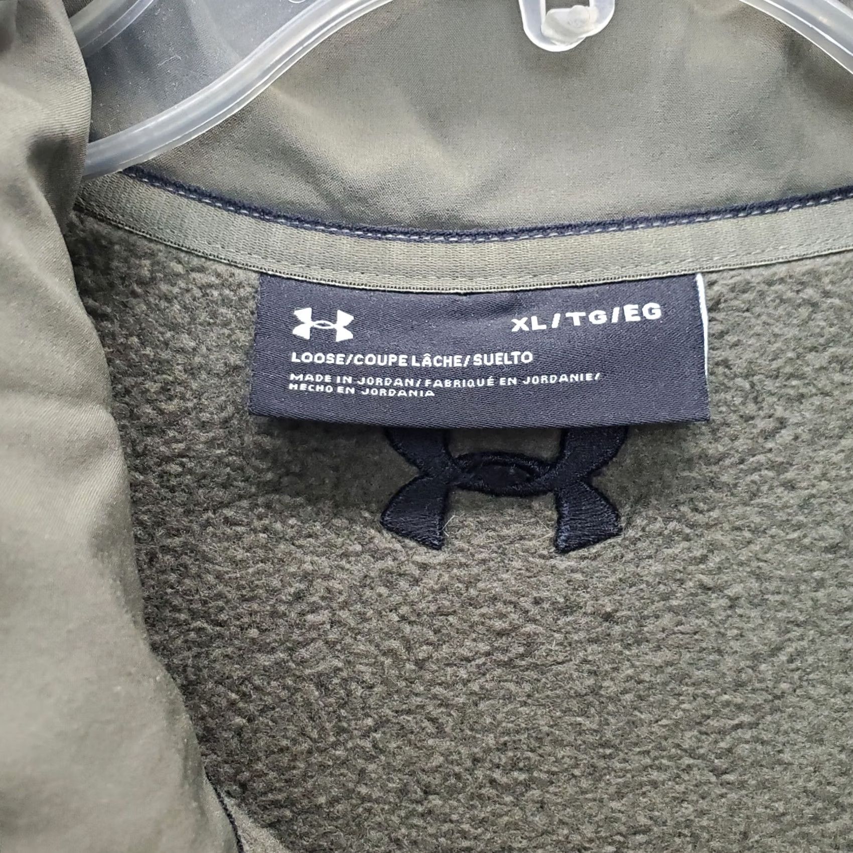 Under Armour Under Armour Sweatshirt Mens XL Green Fleece Lined Loose Fit Quarter Snap Front Size US XL / EU 56 / 4 - 5 Thumbnail