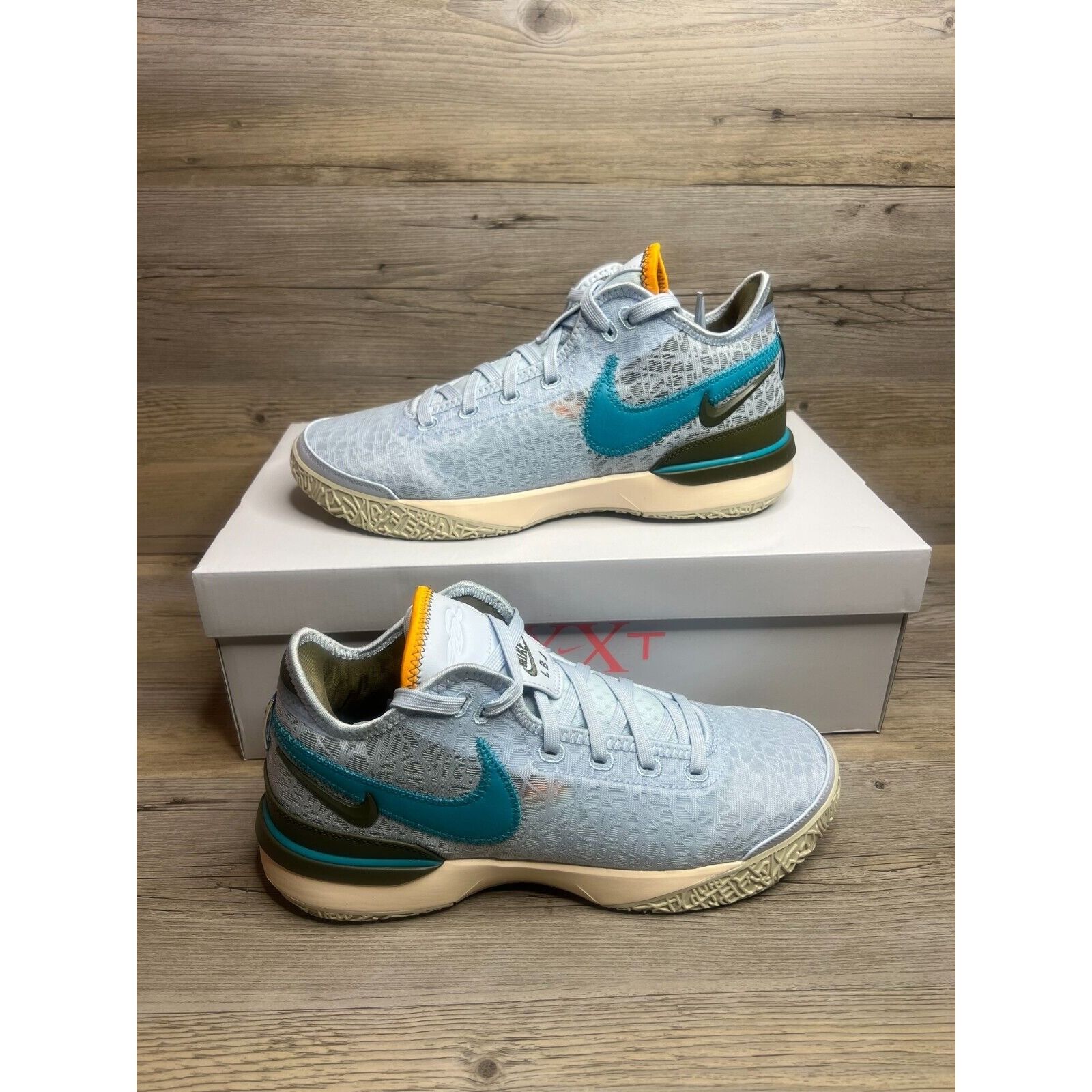 image of Nike Zoom Lebron Nxxt Gen Mens Size 13 Blue Tint Teal Shoes