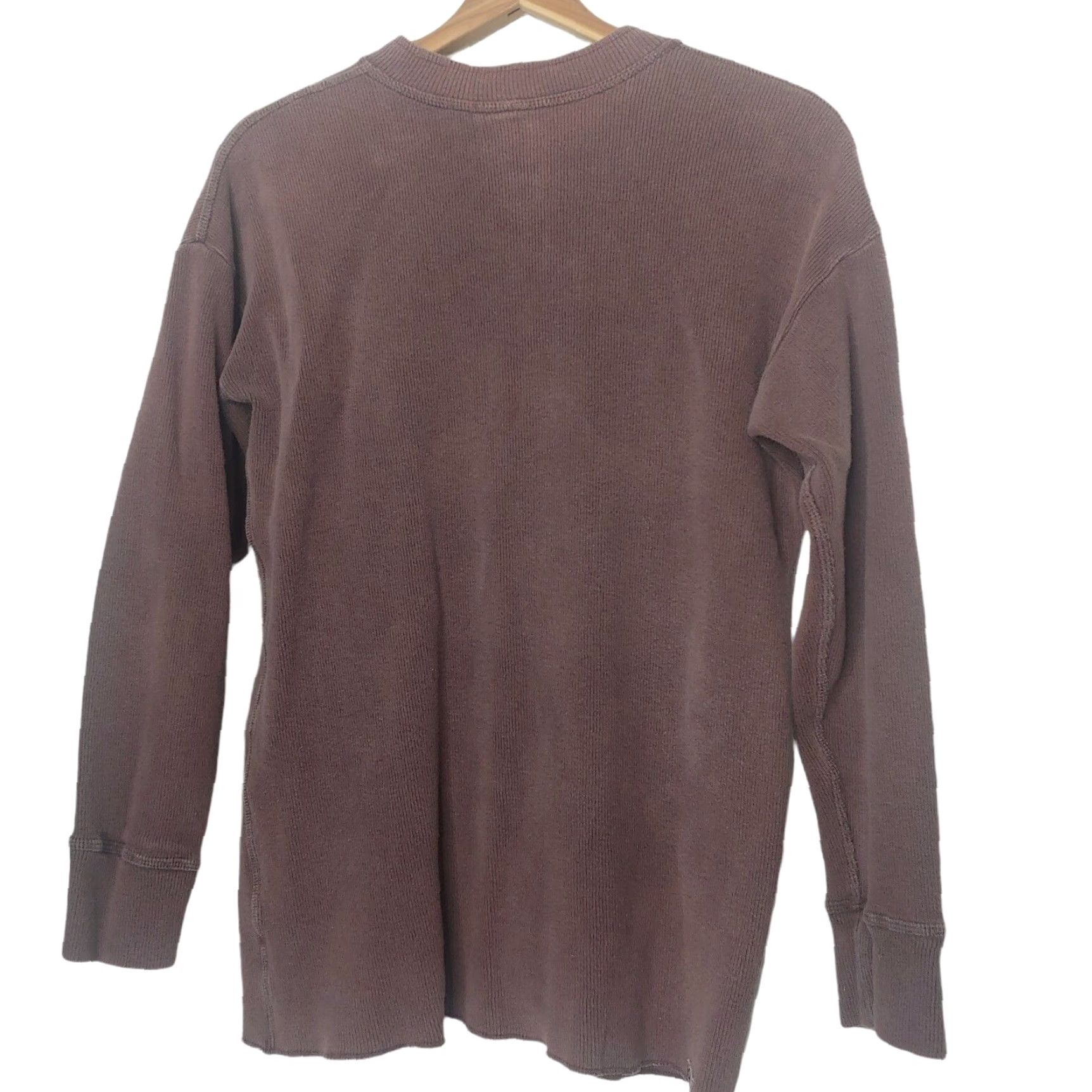 Vintage VINTAGE Bongo Henley Shirt Men M Long Sleeve Plum USA 20" Chest 27" Length Ribbed Cotton PC Read Size US M / EU 48-50 / 2 - 3 Thumbnail