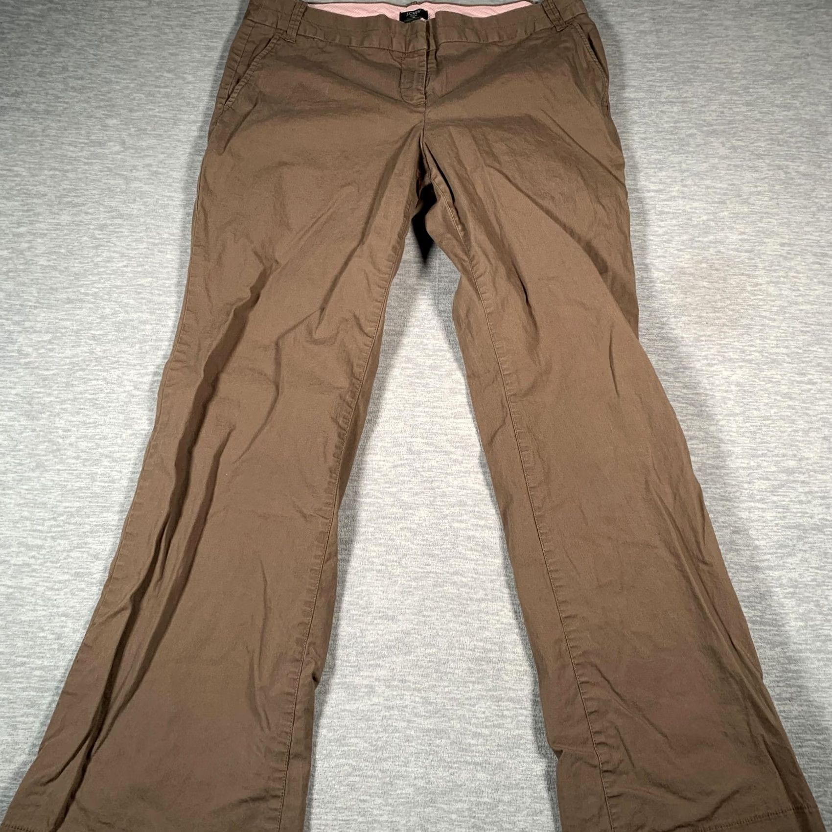 J.Crew J.CREW Pants Womens 14R Brown City Fit Stretch Chino Bootcut Casual Khaki Career Pants 31in Inseam Women Belize? Size 36" / US 14 / IT 50 - 2 Thumbnail