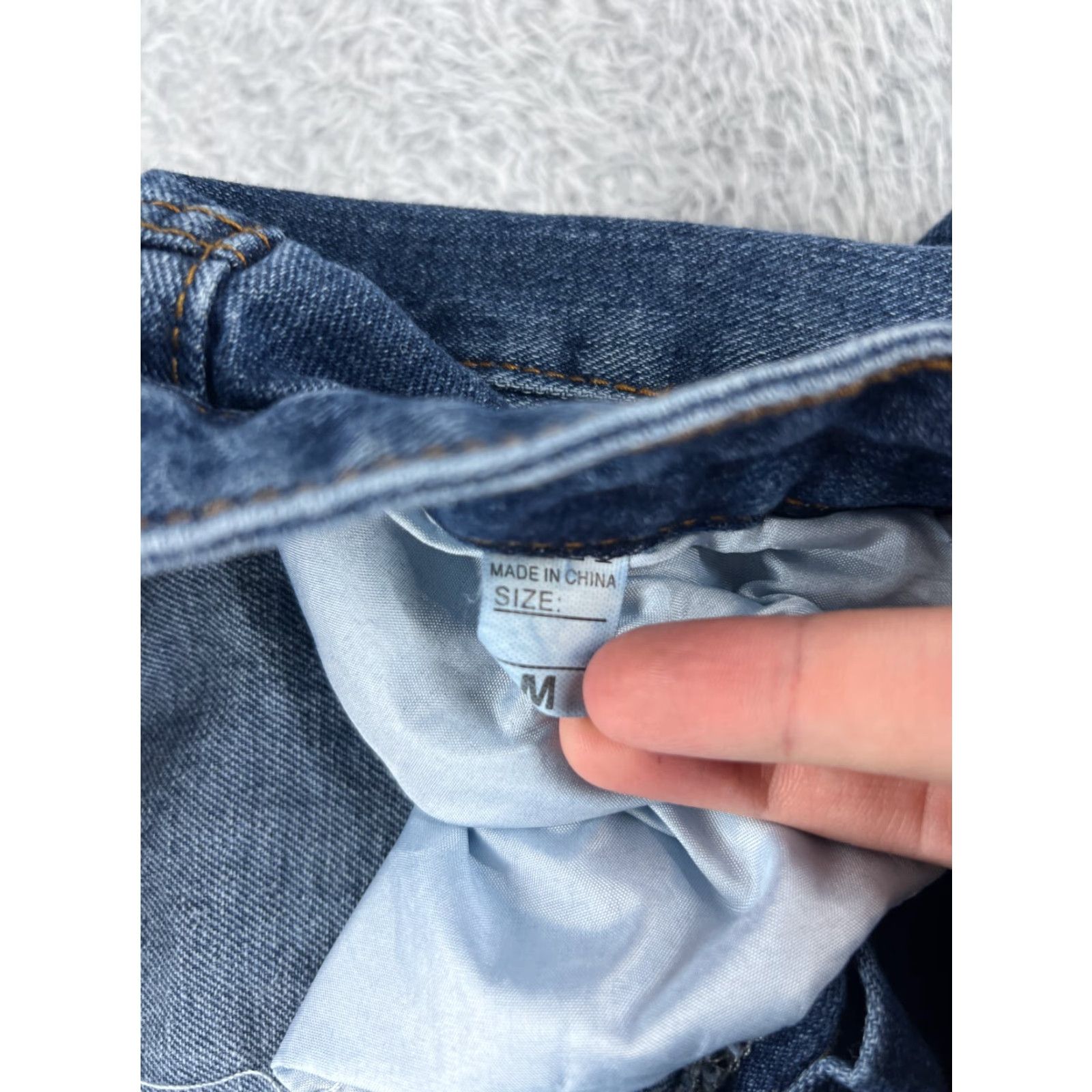 Vintage VINTAGE Jeans Women 26 Blue Denim Straight Leg Crop Patchwork High Rise Cotton 26x26 5-Pocket Design Modern Western Womens Jeans Size 26" / US 2 / IT 38 - 7 Thumbnail