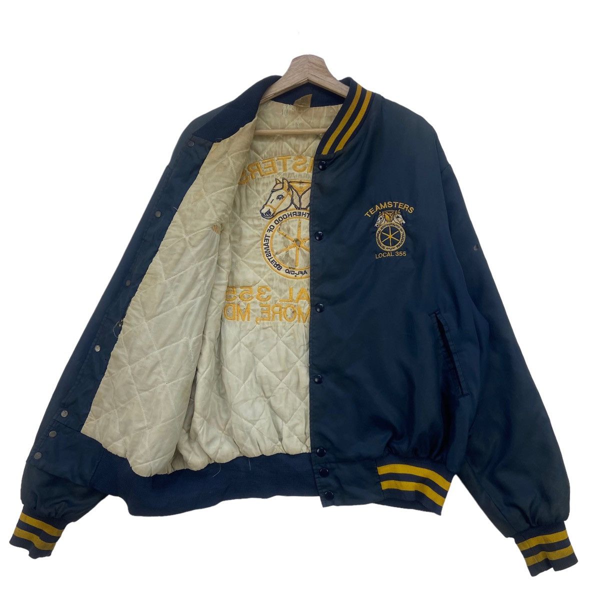 Vintage Vtg Teamsters Local 355 Baltimore International Brotherhood Size US XL / EU 56 / 4 - 4 Thumbnail