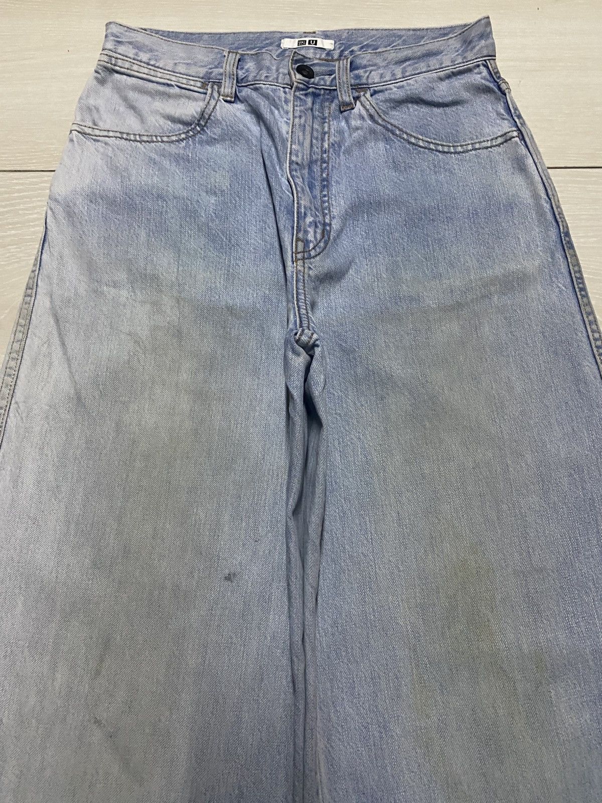 Christophe Lemaire Vintage Uniqlo Fade Wash Super Baggy Jeans Size 27" / US 4 / IT 40 - 3 Thumbnail