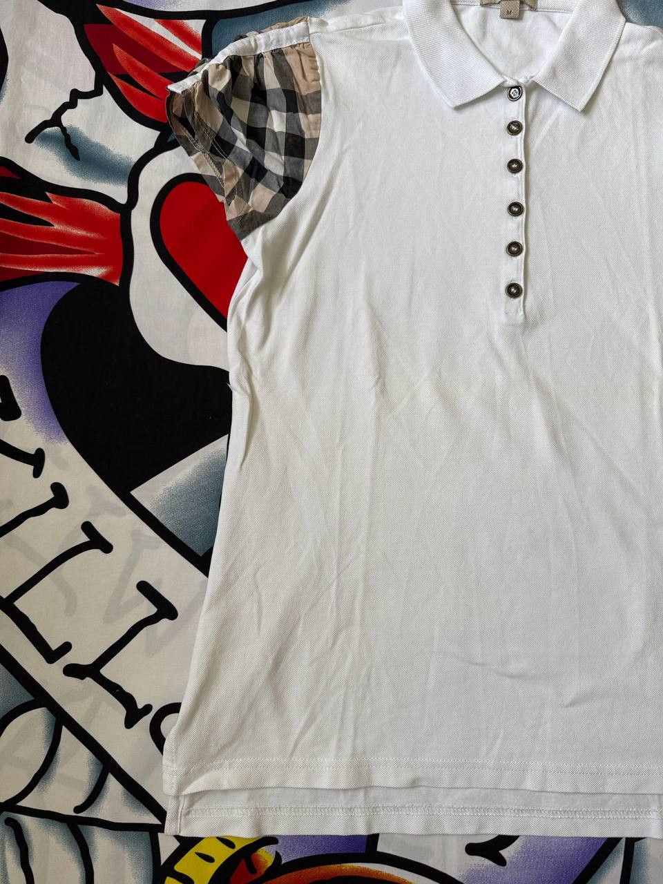 Burberry Burberry Brit womens polo novacheck white Size M Size M / US 6-8 / IT 42-44 - 2 Thumbnail
