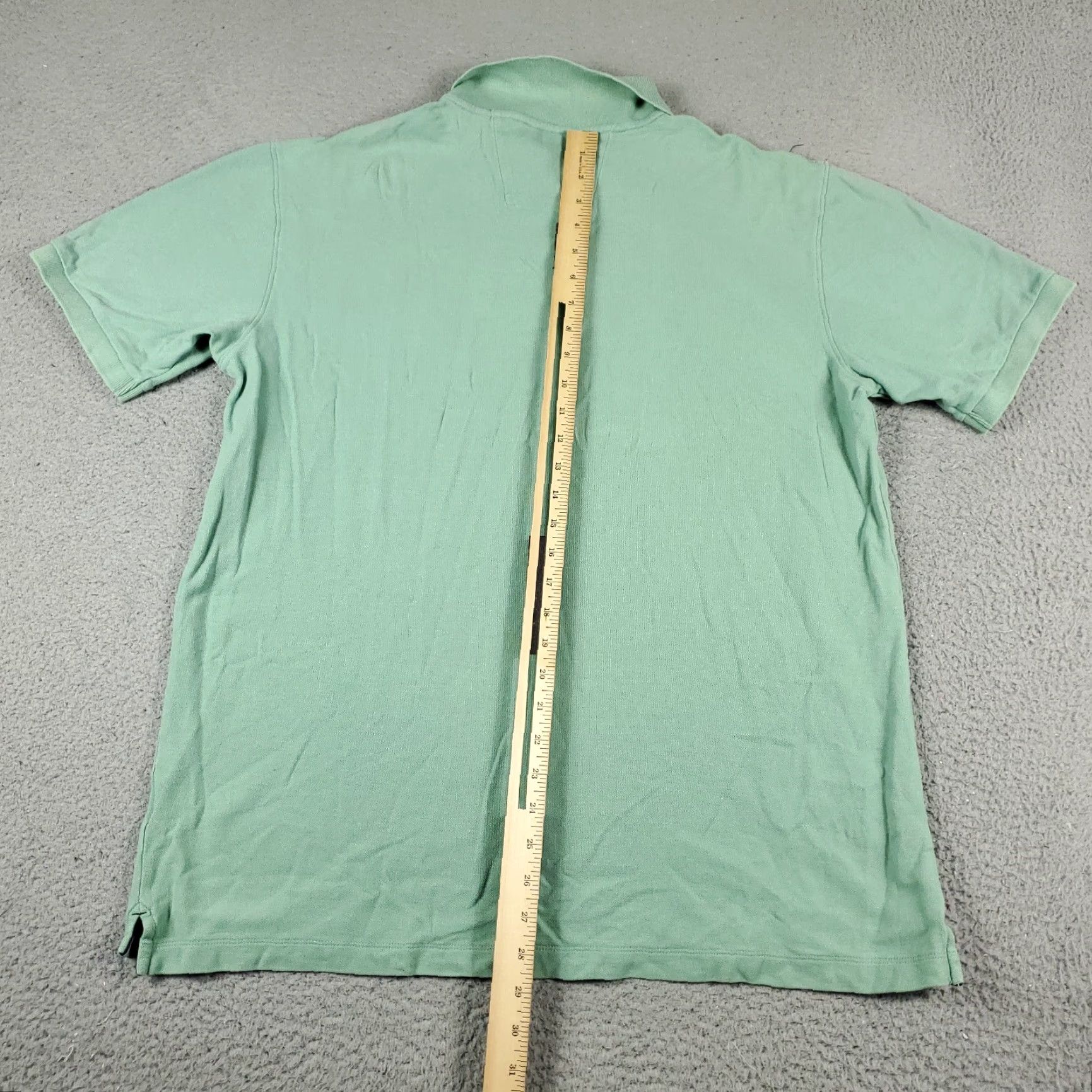 Nautica Nautica Polo Shirt Adult Large Green Solid Short Sleeve Cotton Blend Logo Button Mens Size US L / EU 52-54 / 3 - 6 Thumbnail