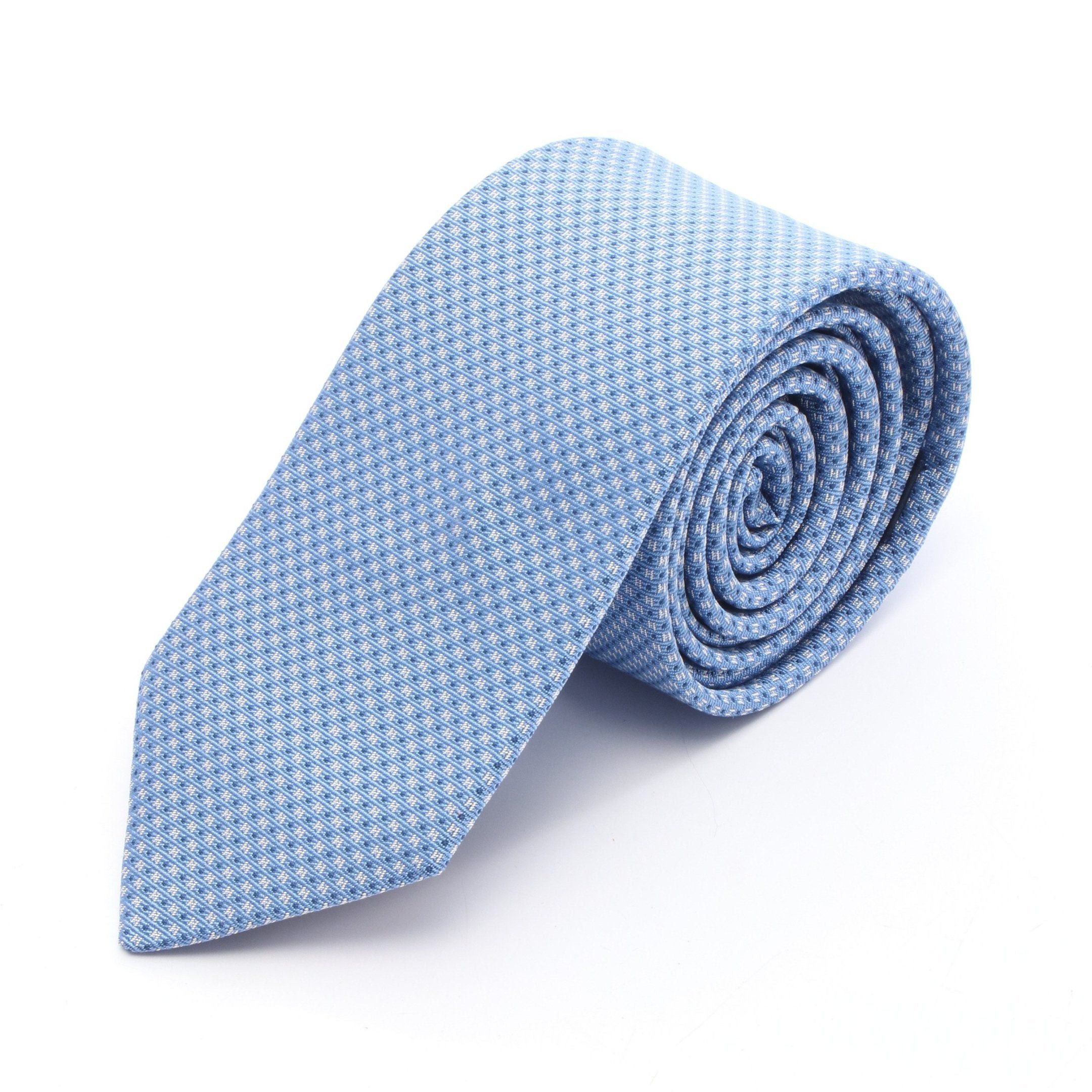 Hermes Hermes Tie Silk Blue Size ONE SIZE - 1 Thumbnail