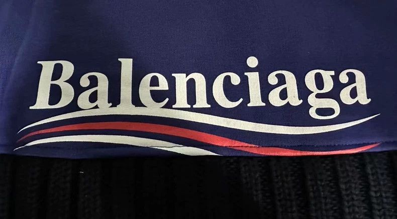 Balenciaga Balenciaga Blue Sweater Patch Coke Hoodie Size US XS / EU 42 / 0 - 4 Thumbnail
