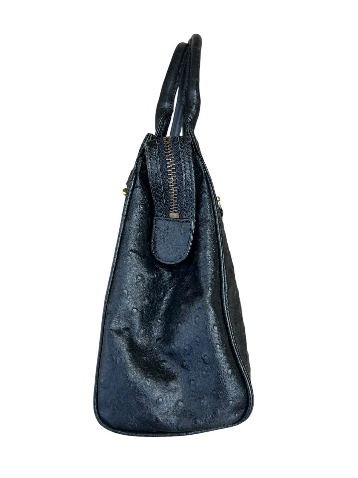 Leather × Vintage Vintage Ostrich Leather Mini Kelly Bag Torrente Paris Size ONE SIZE - 12 Thumbnail