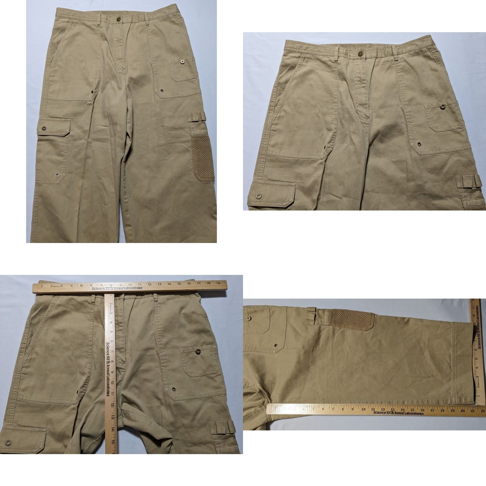 Ralph Lauren VTG LAUREN RALPH LAUREN Safari Women 12 Khaki Cotton Cropped Cargo Hunting Pants Size 34" / US 12 / IT 48 - 8 Thumbnail