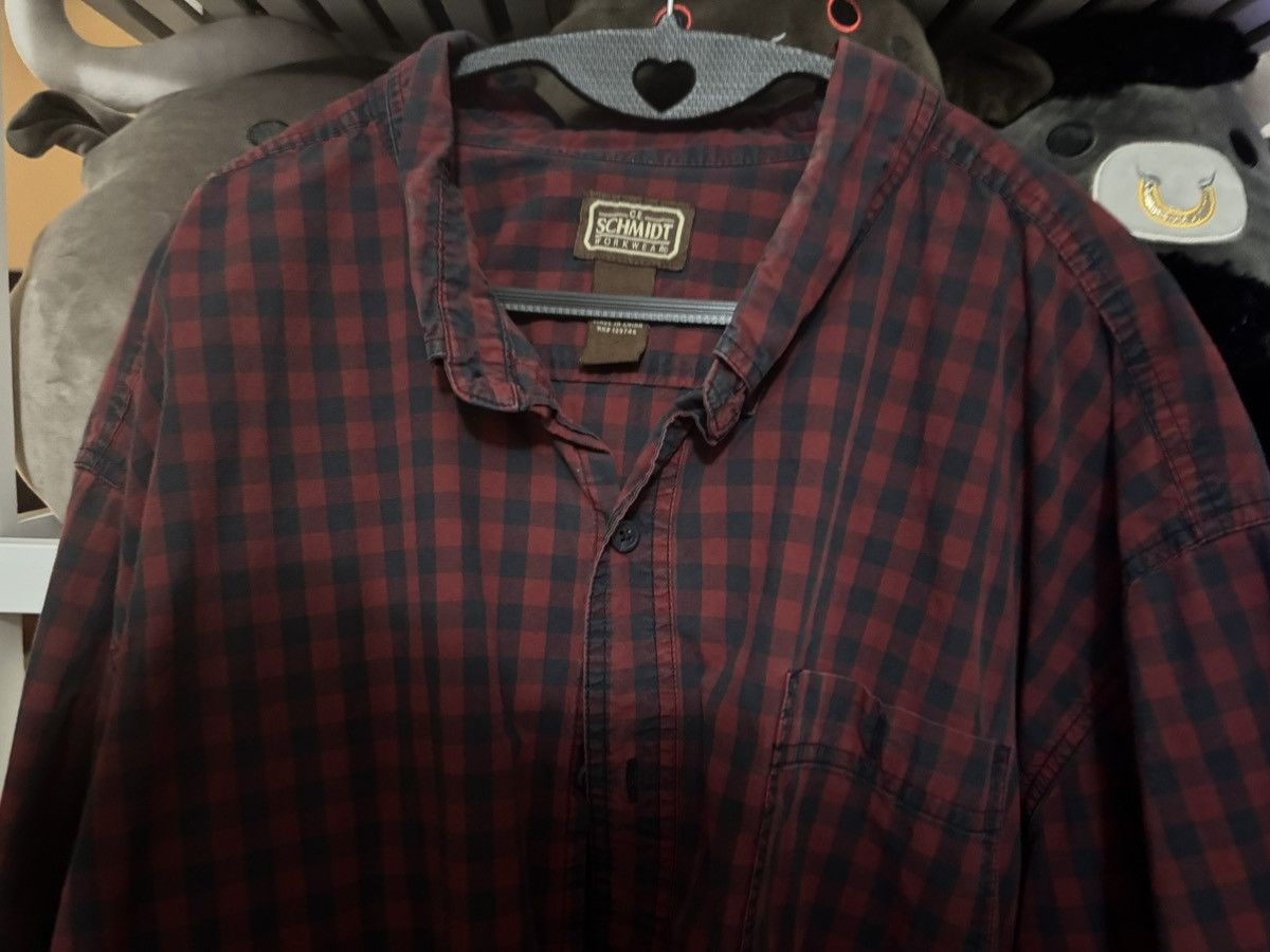 SCHMIDT CE Schmidt Workwear 3XL Button flannel long sleeve vintage Size US XXL / EU 58 / 5 - 9 Thumbnail