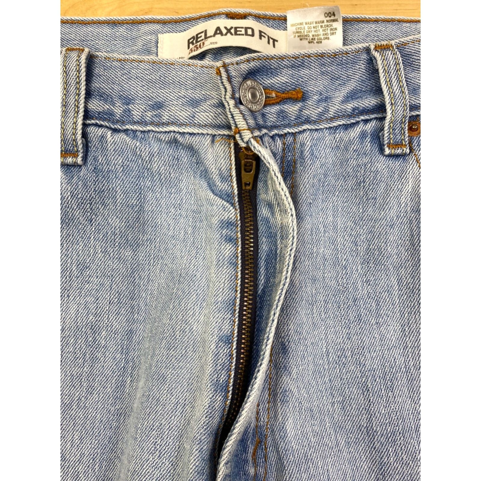 Levi's Levi's 550 Jeans Mens 36x32 Relaxed Straight Light Wash Denim Blue 10230 Retro USA Size US 36 / EU 52 - 3 Thumbnail
