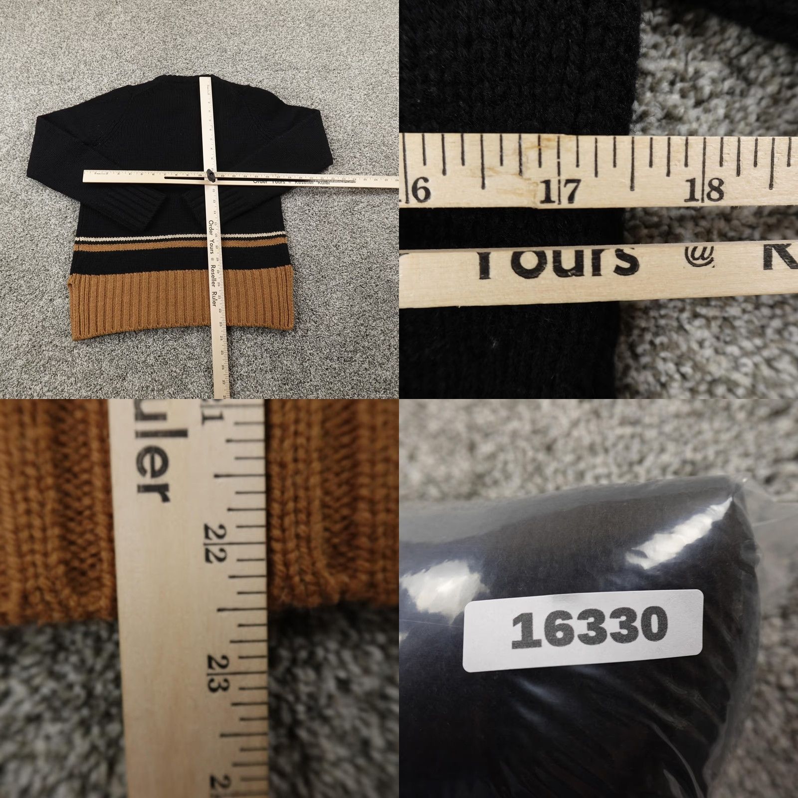 J.Crew VINTAGE J.CREW Sweater Womens S Black Brown Wool Knit Pullover Crew Neck Striped Knit 100% Wool Womens Suited for Fall and Winter Preppy Cozy Men? No Size S / US 4 / IT 40 - 8 Thumbnail
